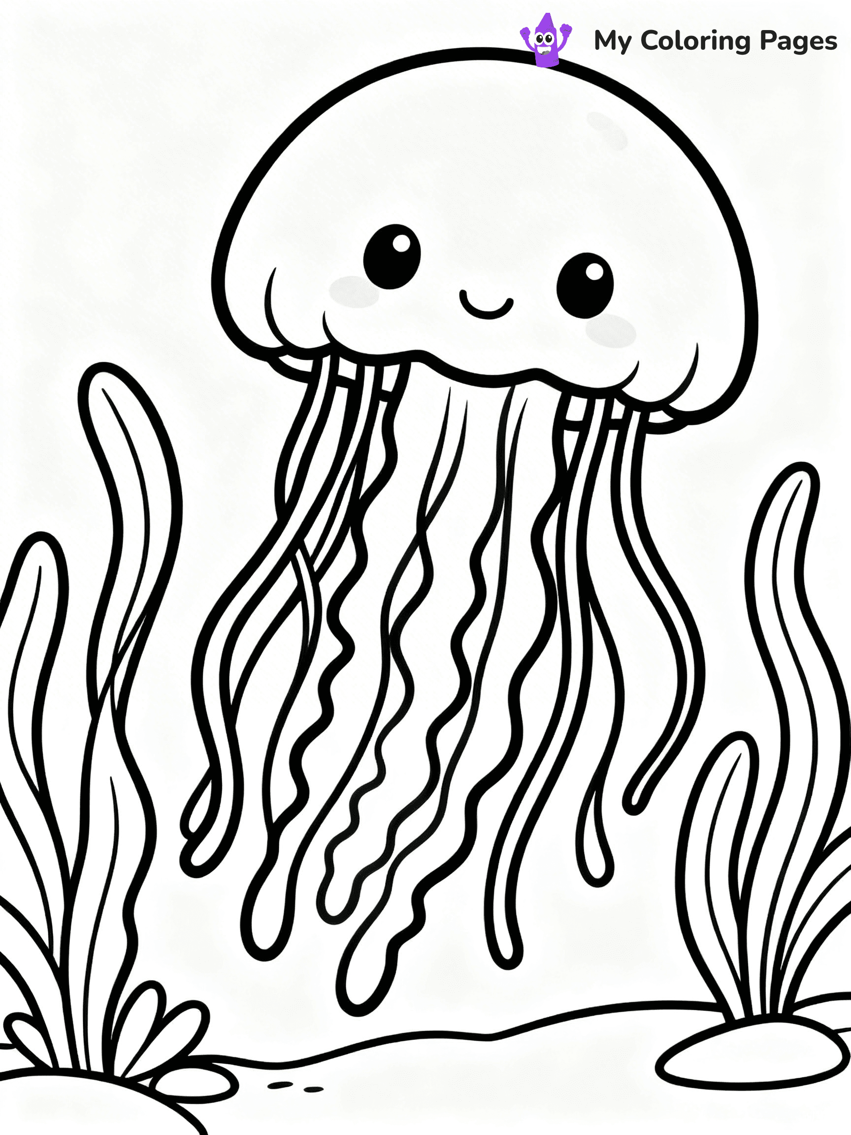 Cute Jellyfish Coloring Pages - 16