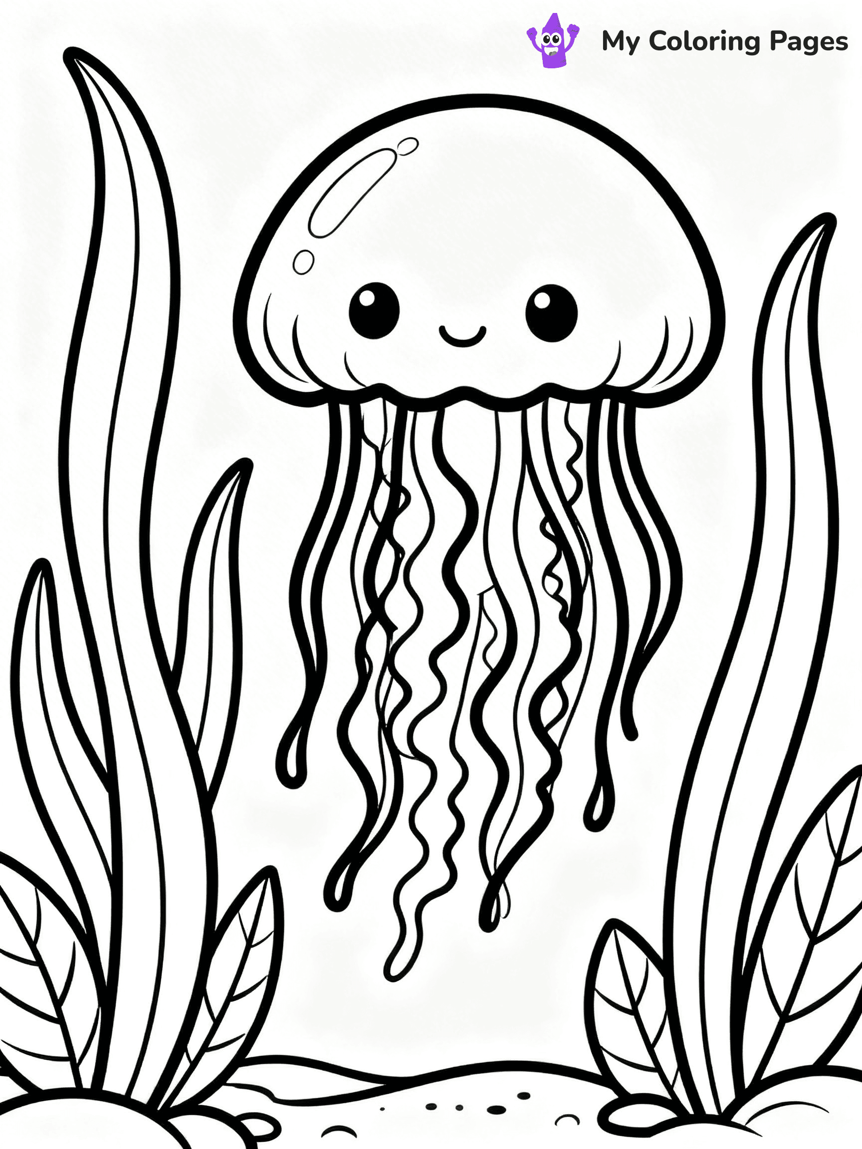 Cute Jellyfish Coloring Pages - 14