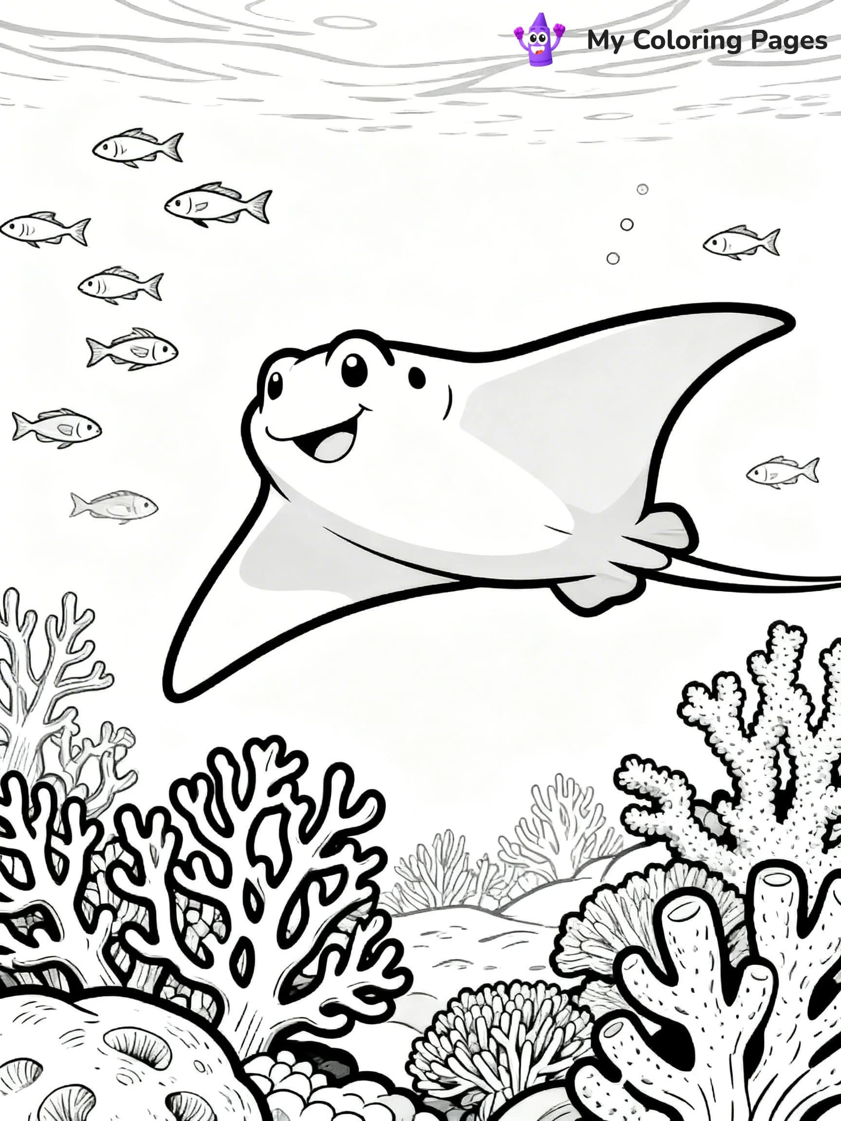 Stingray Coloring Pages - 9