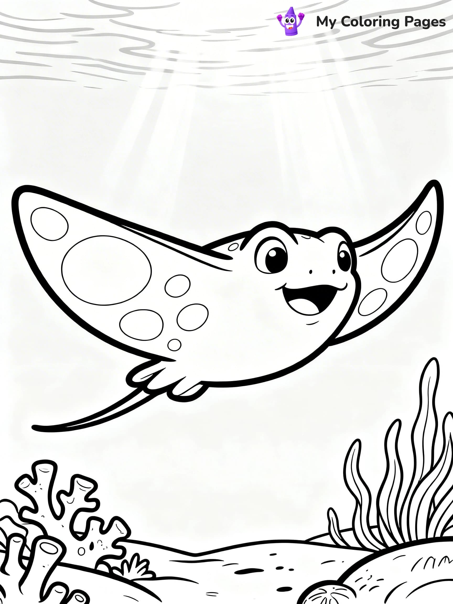 Stingray Coloring Pages - 2