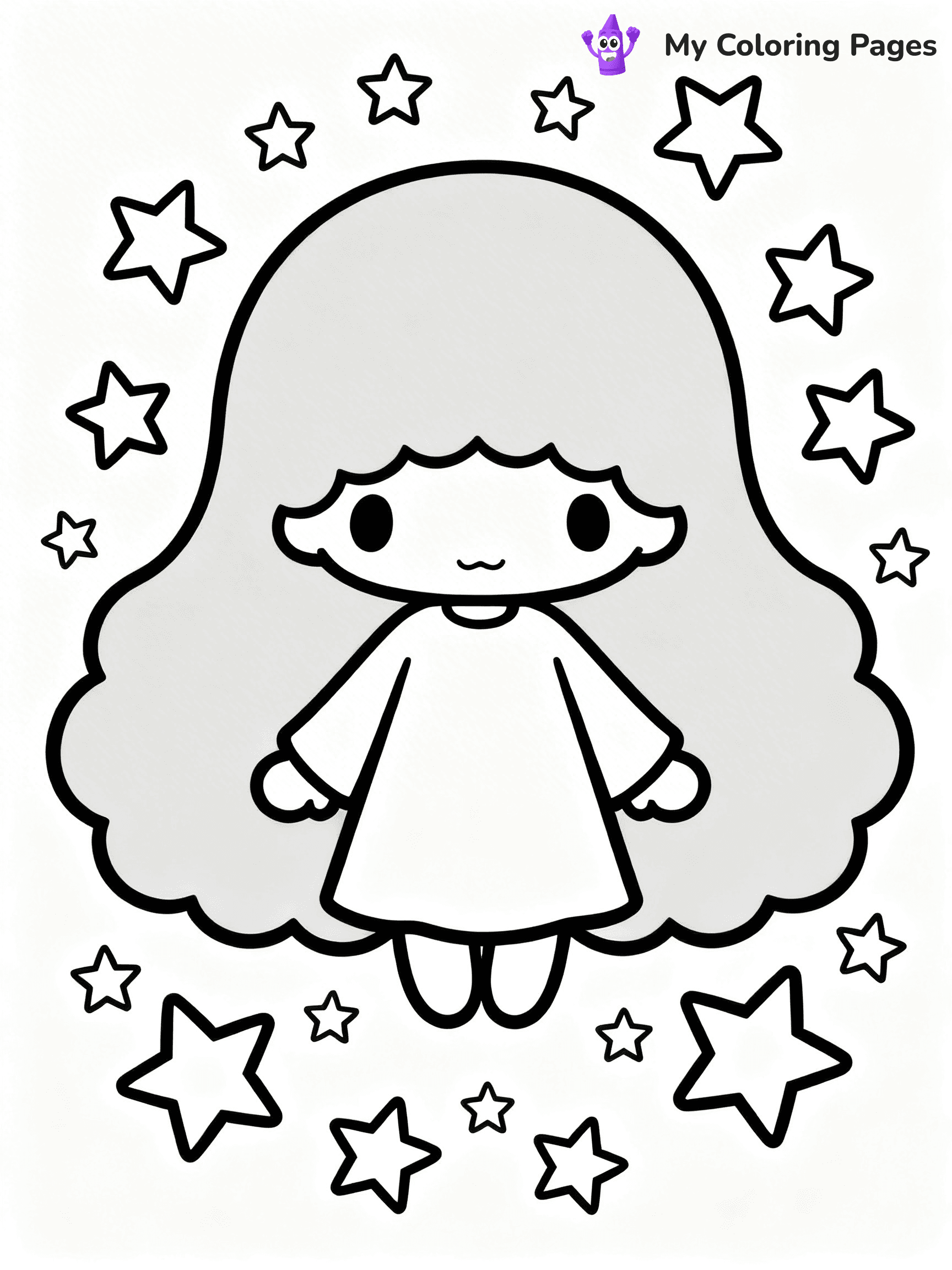 Little Twin Stars Coloring Pages - 22
