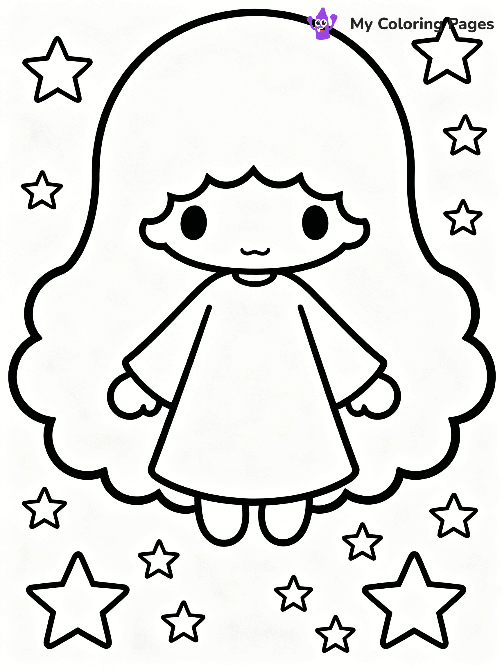 Little Twin Stars Coloring Pages - 21