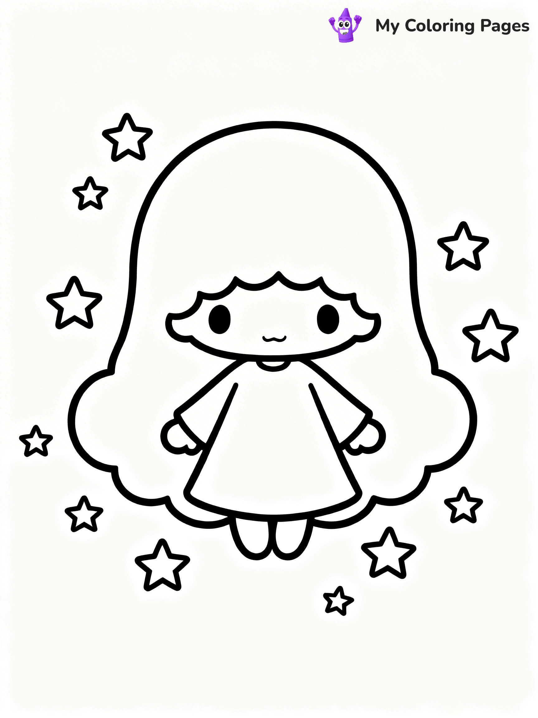 Little Twin Stars Coloring Pages - 20