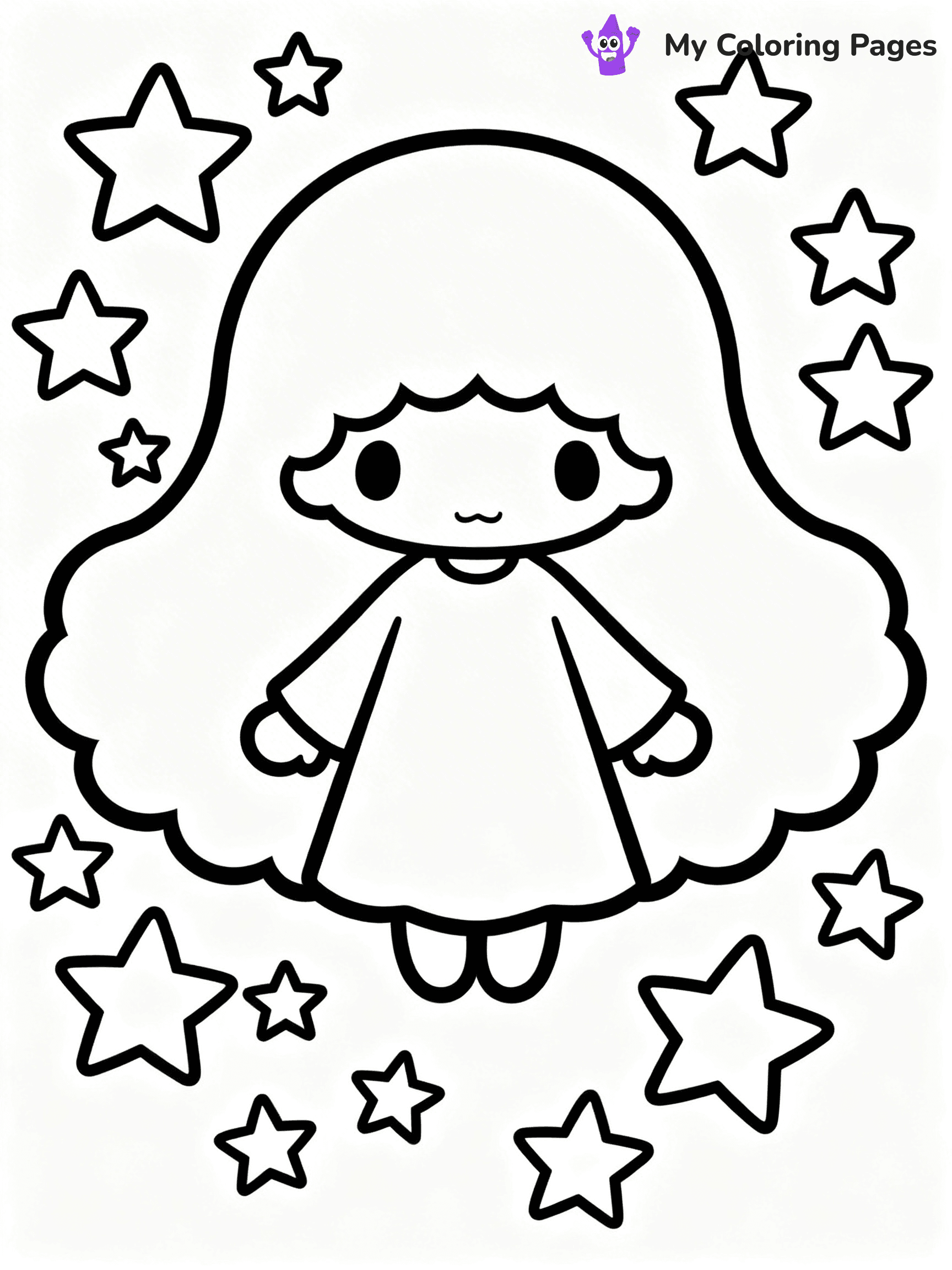 Little Twin Stars Coloring Pages - 19