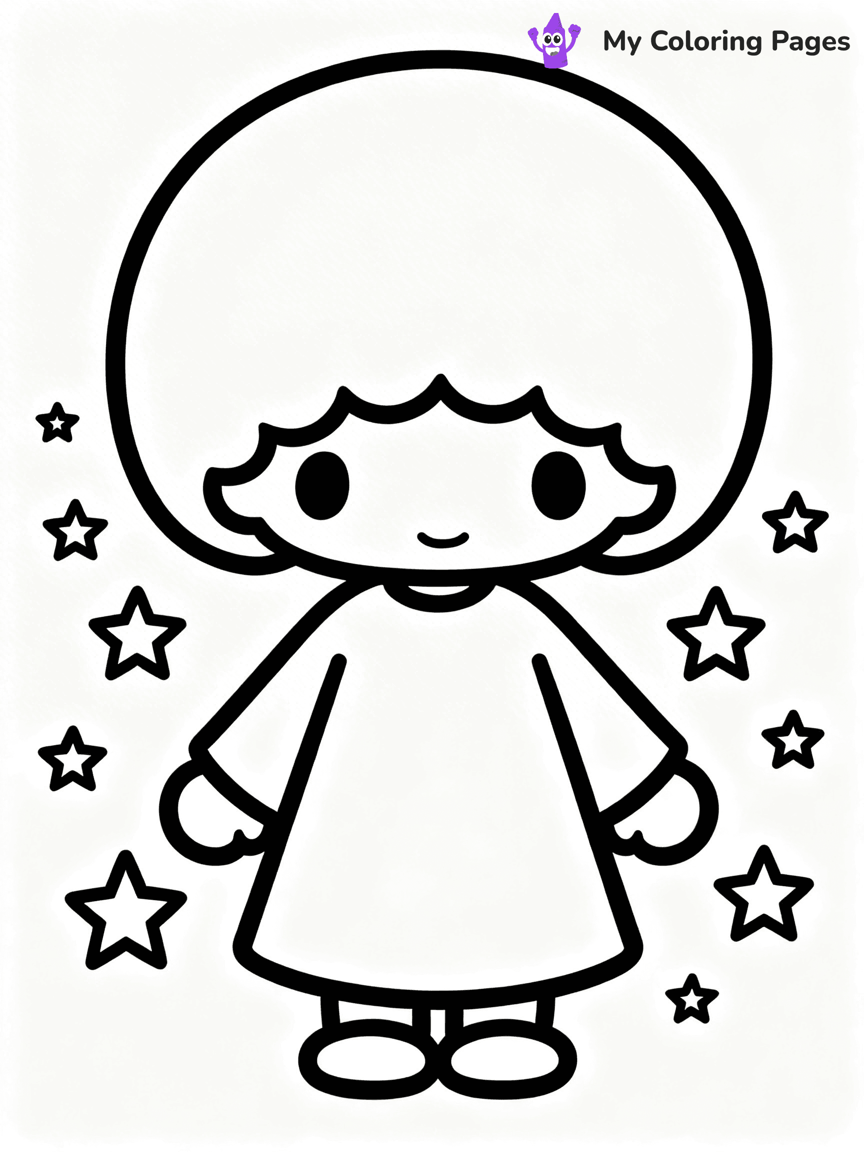 Little Twin Stars Coloring Pages - 17