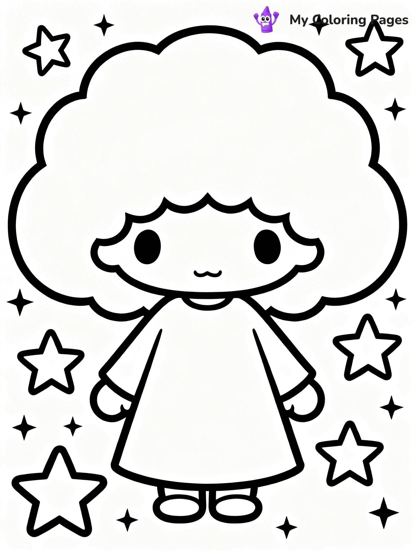 Little Twin Stars Coloring Pages - 16