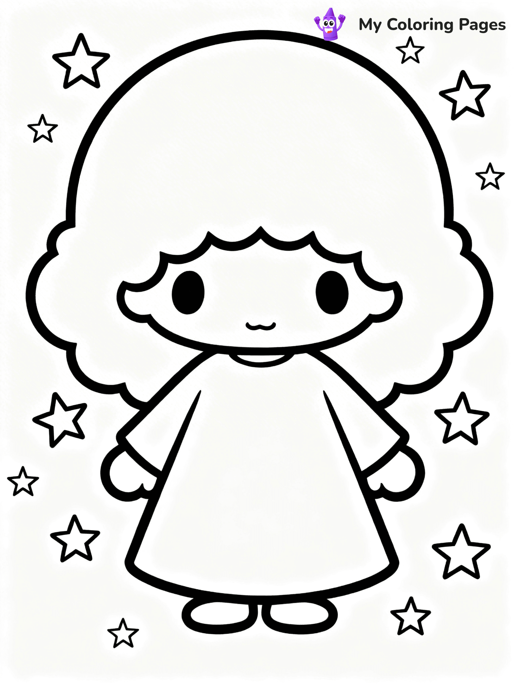 Little Twin Stars Coloring Pages - 15