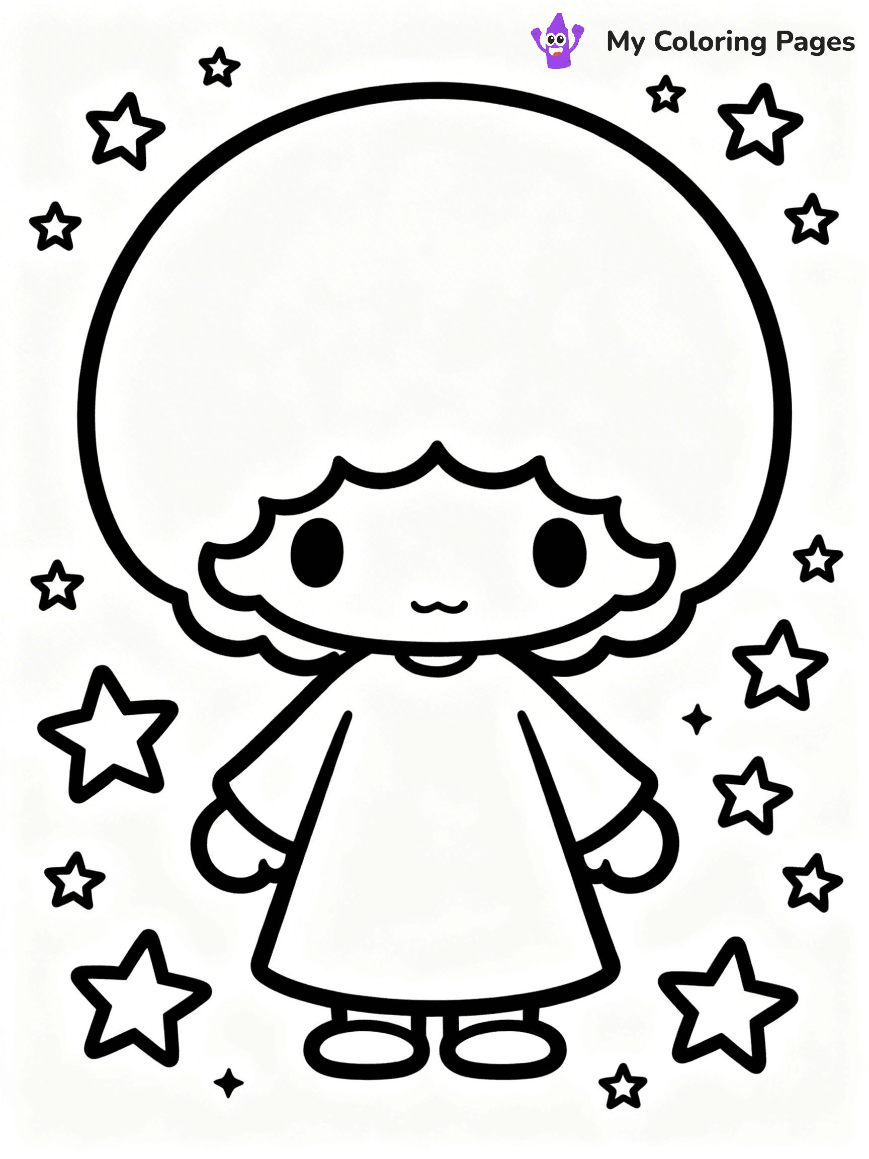 Little Twin Stars Coloring Pages - 14