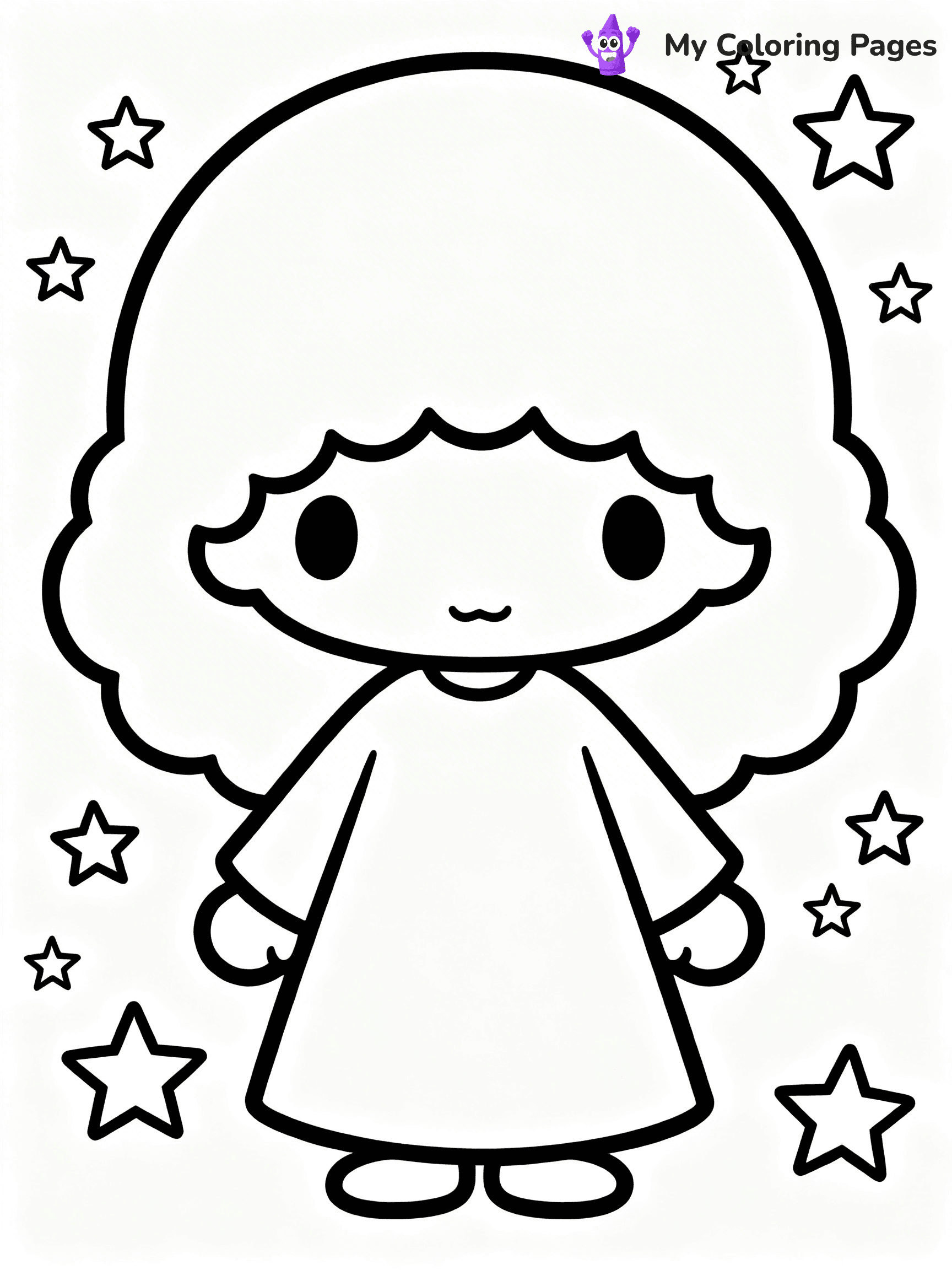 Little Twin Stars Coloring Pages - 13