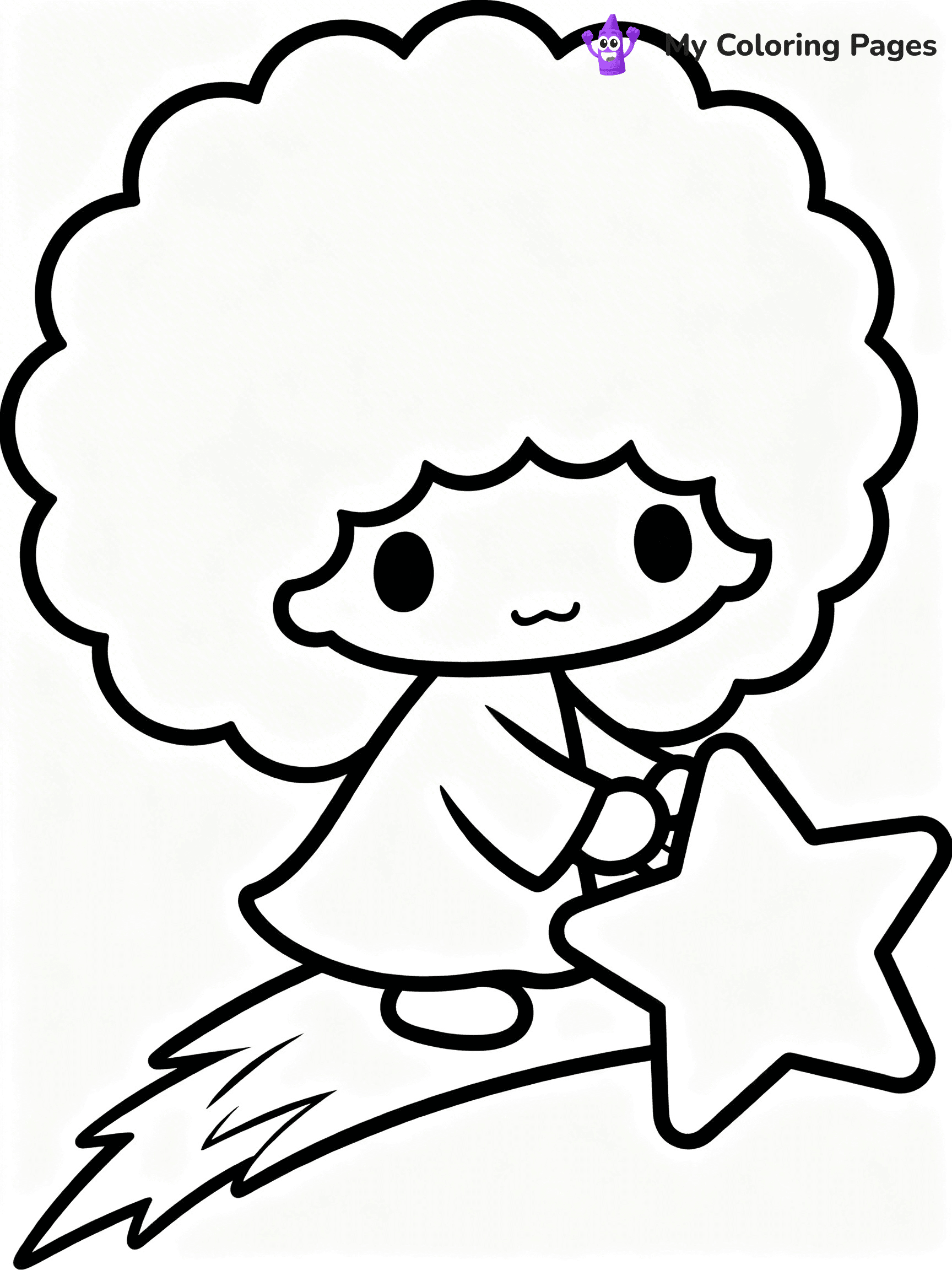 Little Twin Stars Coloring Pages - 12