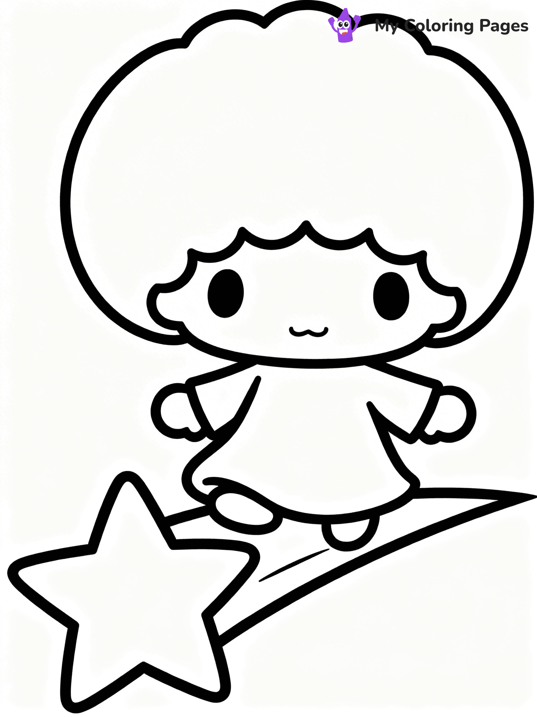 Little Twin Stars Coloring Pages - 10