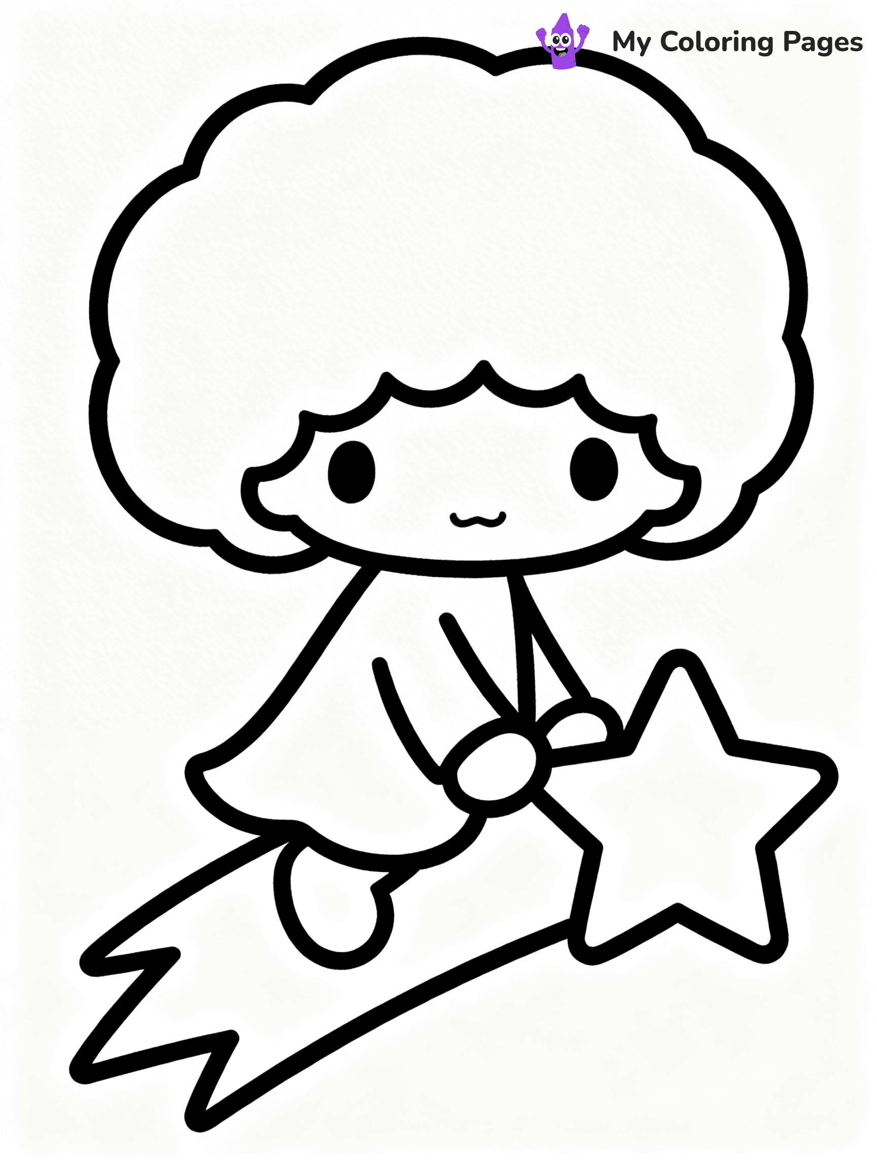 Little Twin Stars Coloring Pages - 8