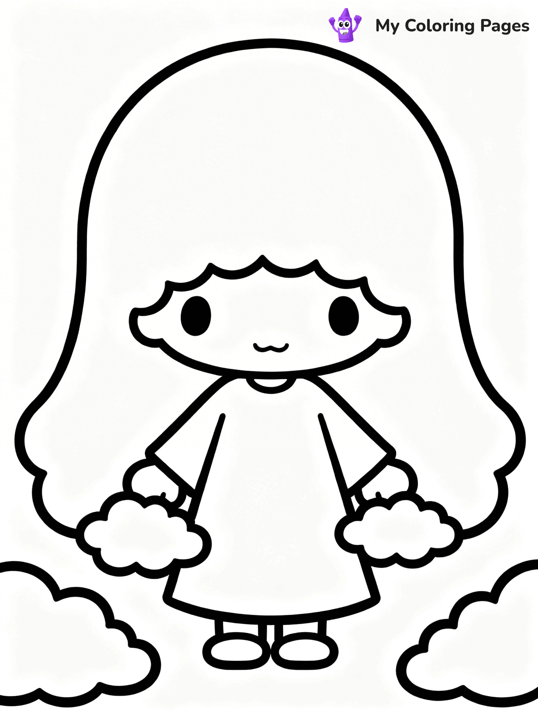 Little Twin Stars Coloring Pages - 6