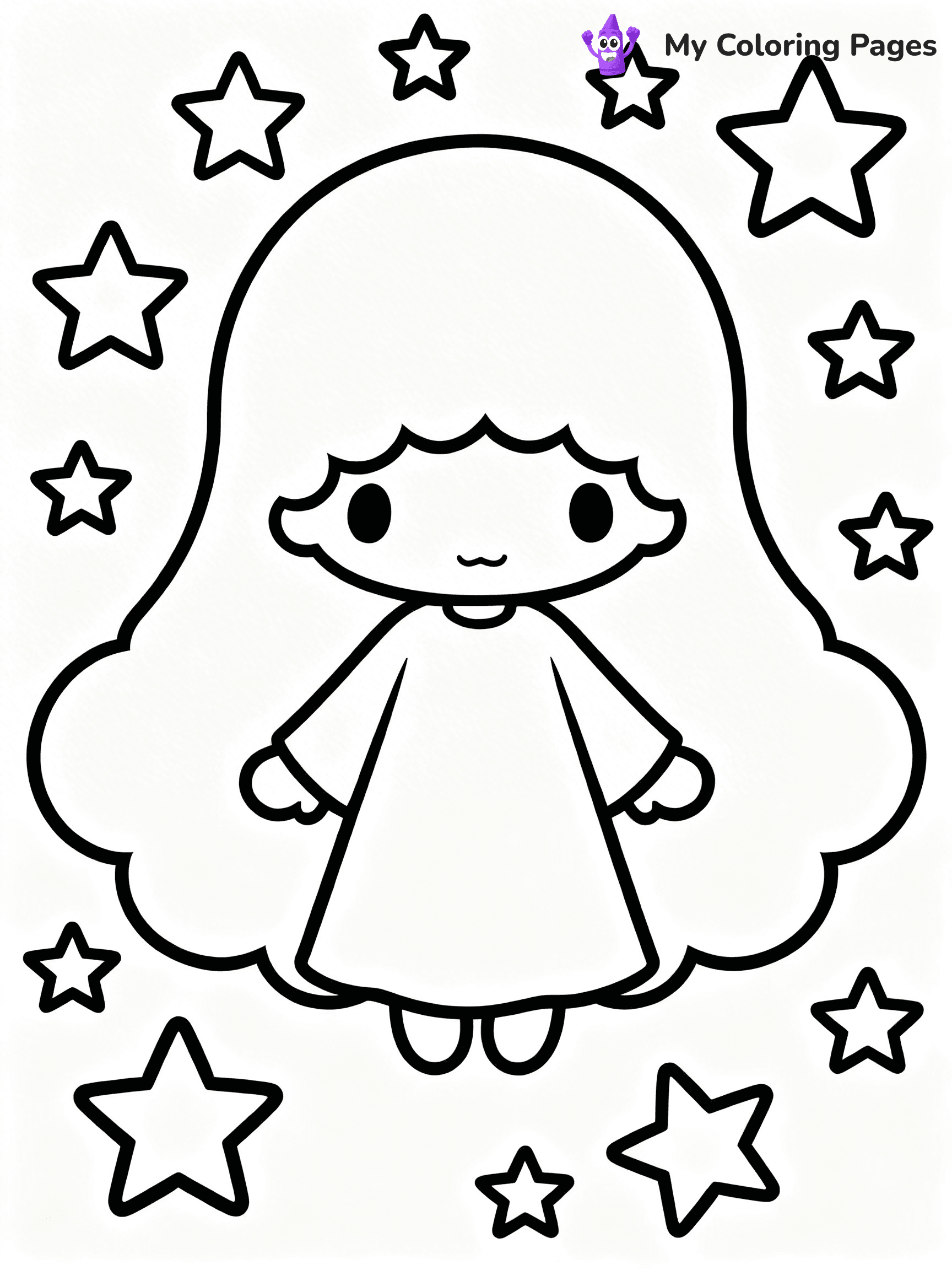 Little Twin Stars Coloring Pages - 23