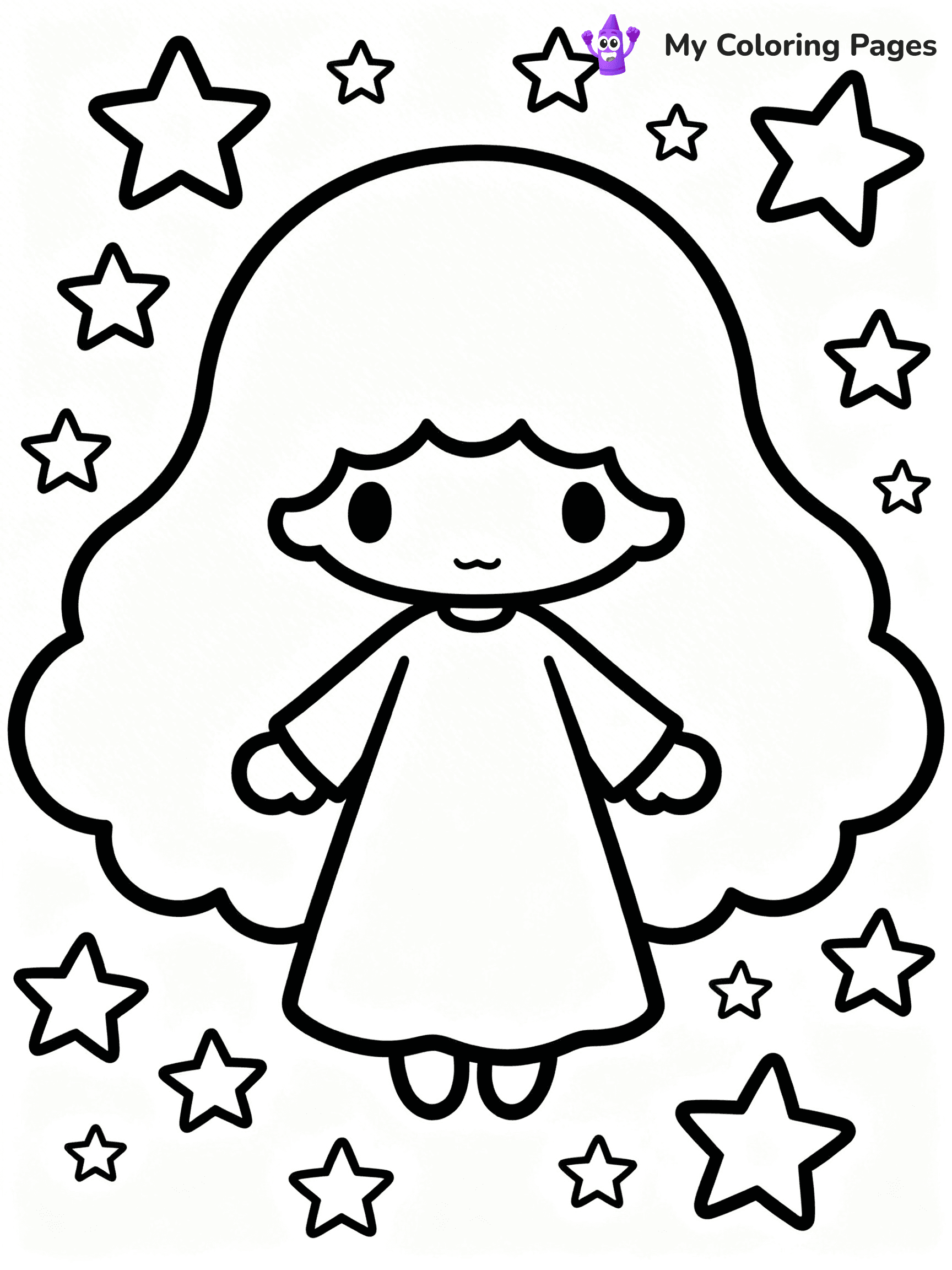 Little Twin Stars Coloring Pages - 22
