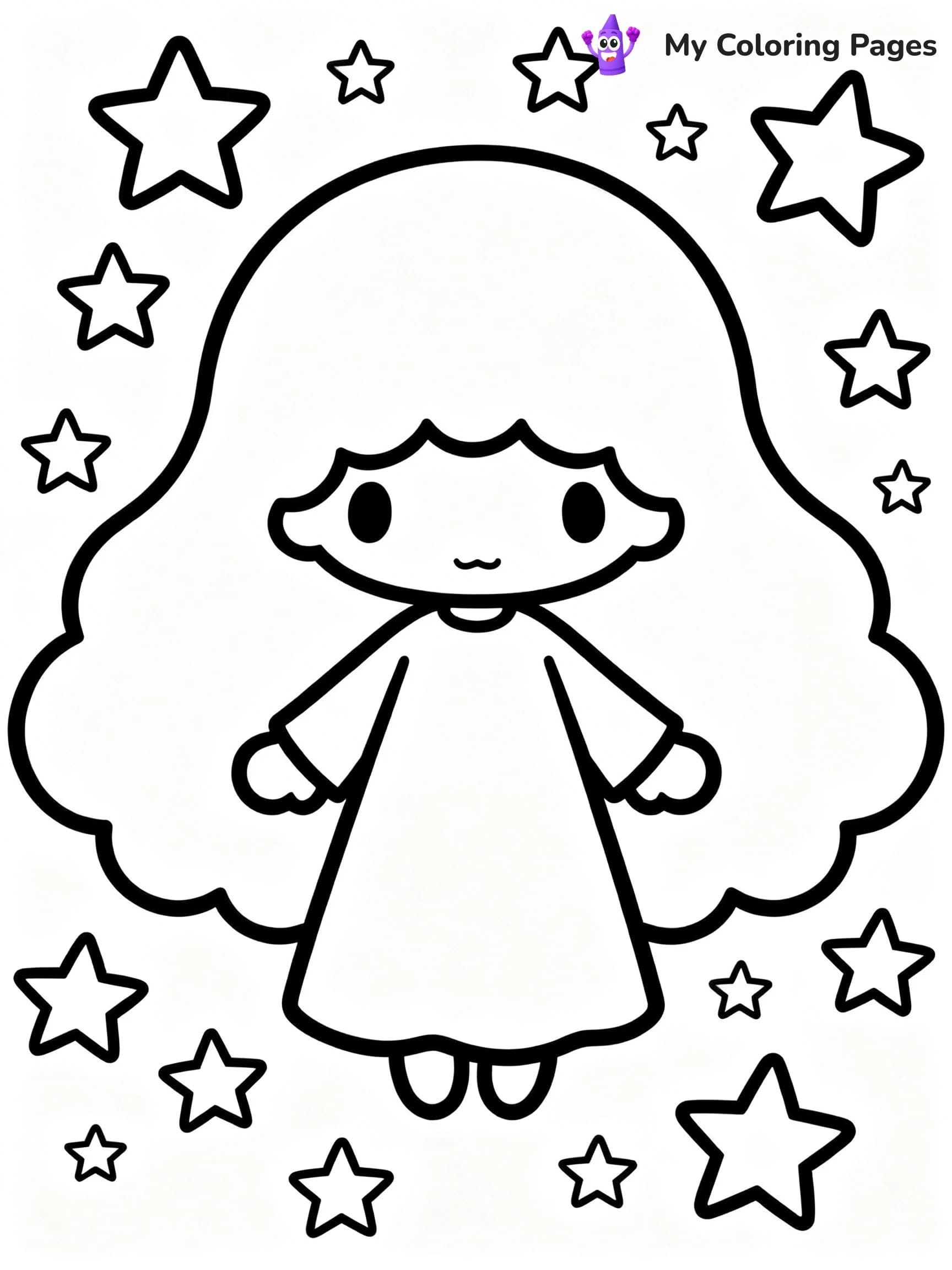 Little Twin Stars Coloring Pages - 22