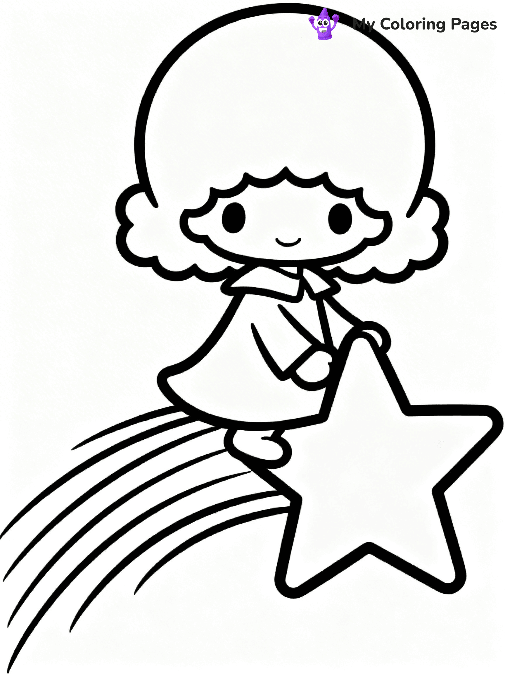 Little Twin Stars Coloring Pages - 21
