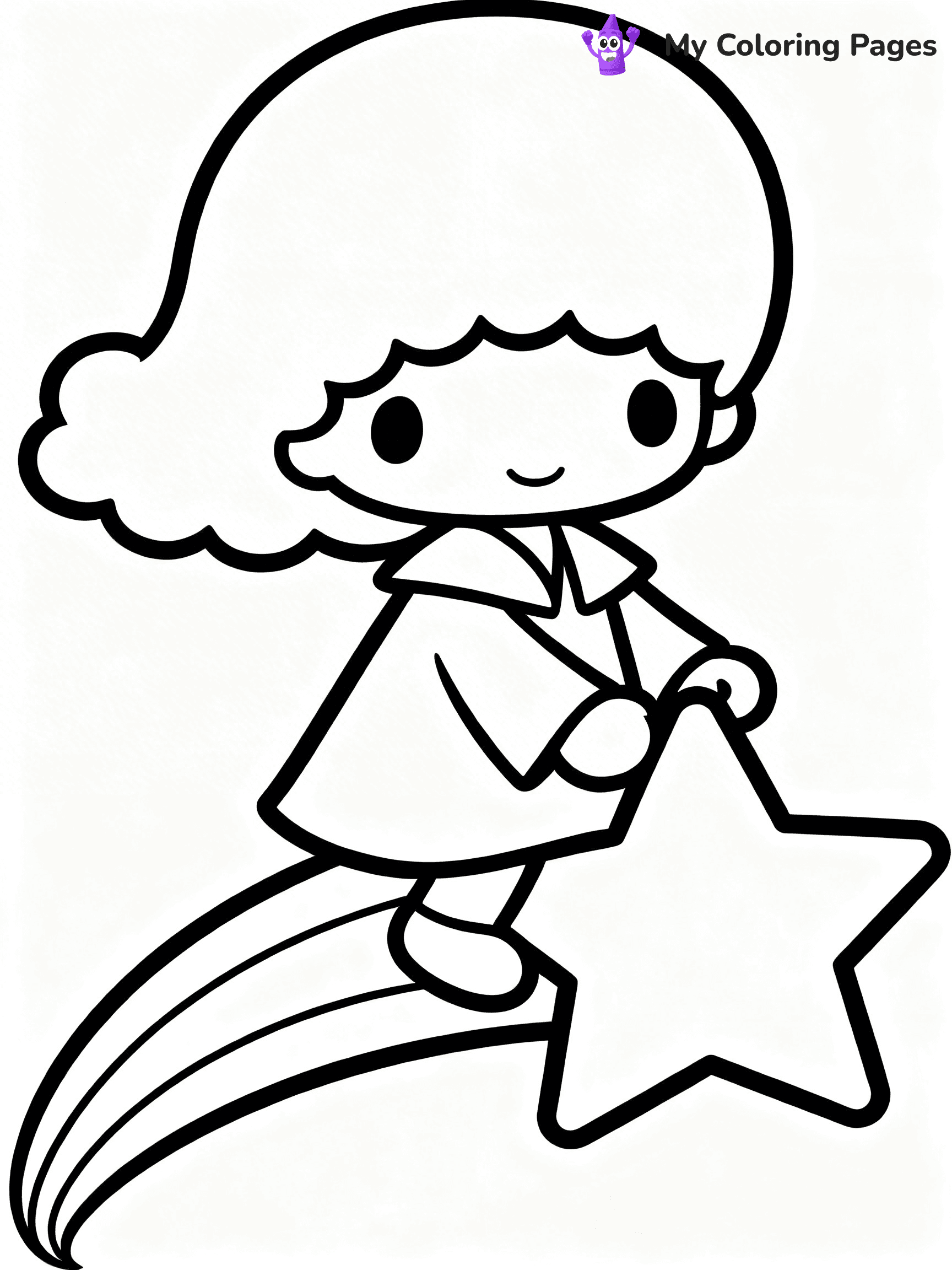 Little Twin Stars Coloring Pages - 19