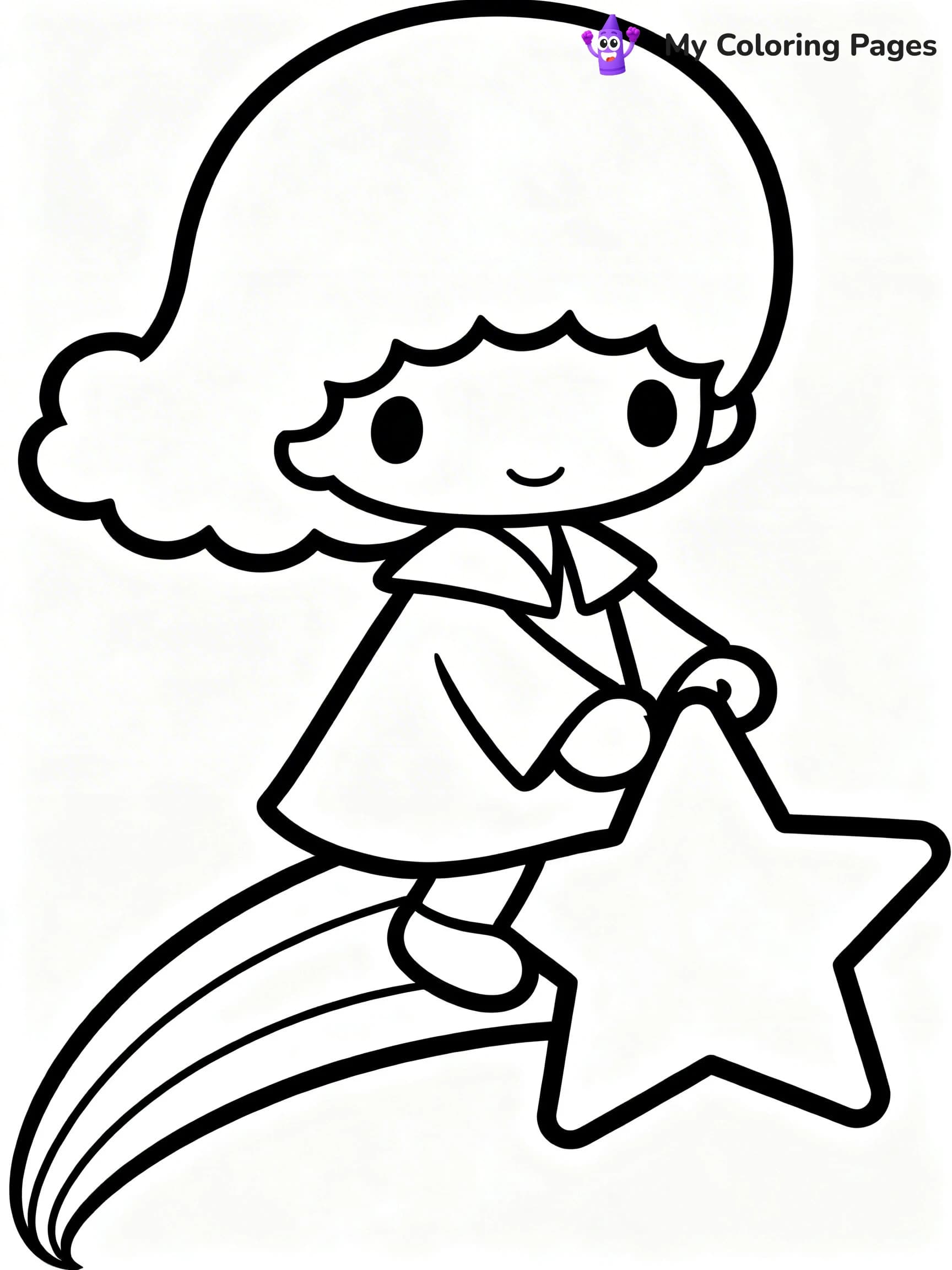 Little Twin Stars Coloring Pages - 19
