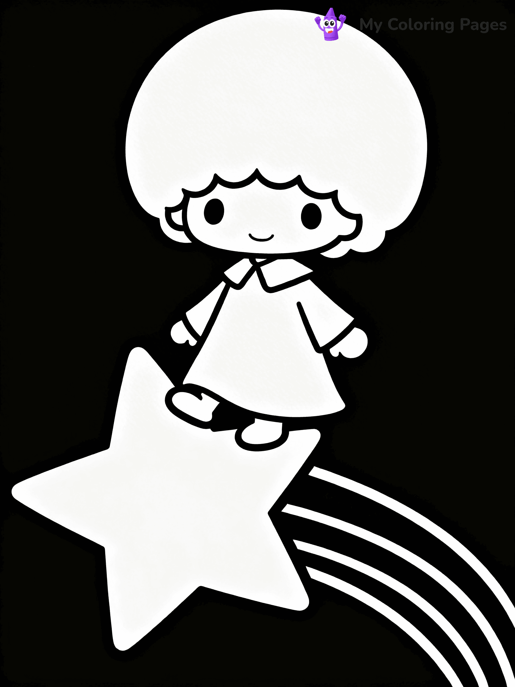 Little Twin Stars Coloring Pages - 18