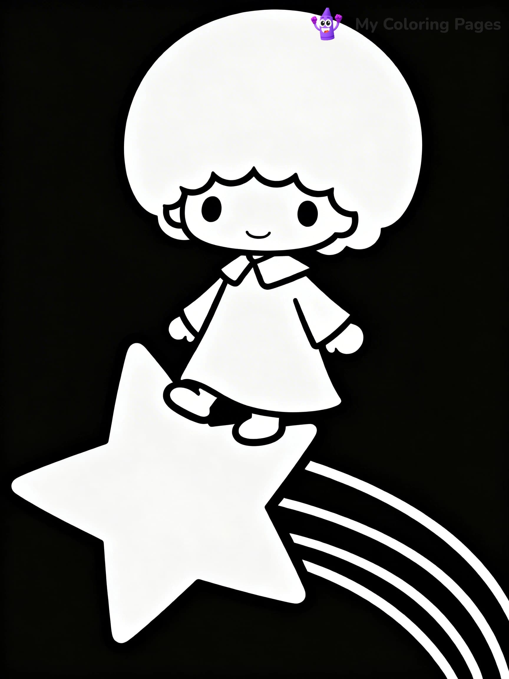 Little Twin Stars Coloring Pages - 18