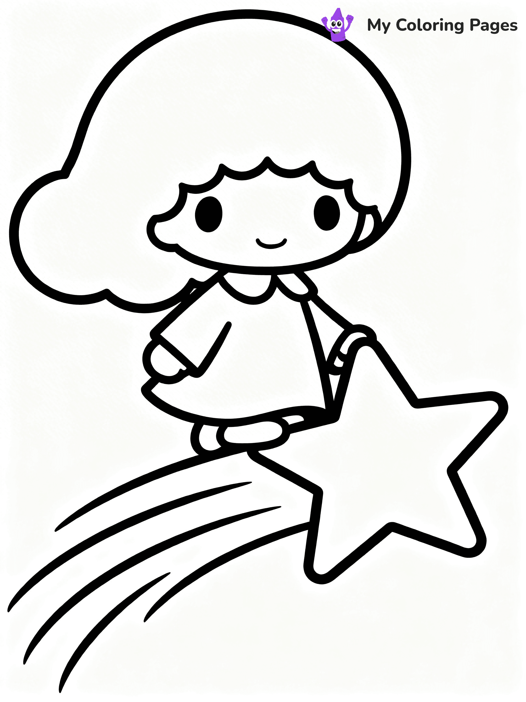 Little Twin Stars Coloring Pages - 17