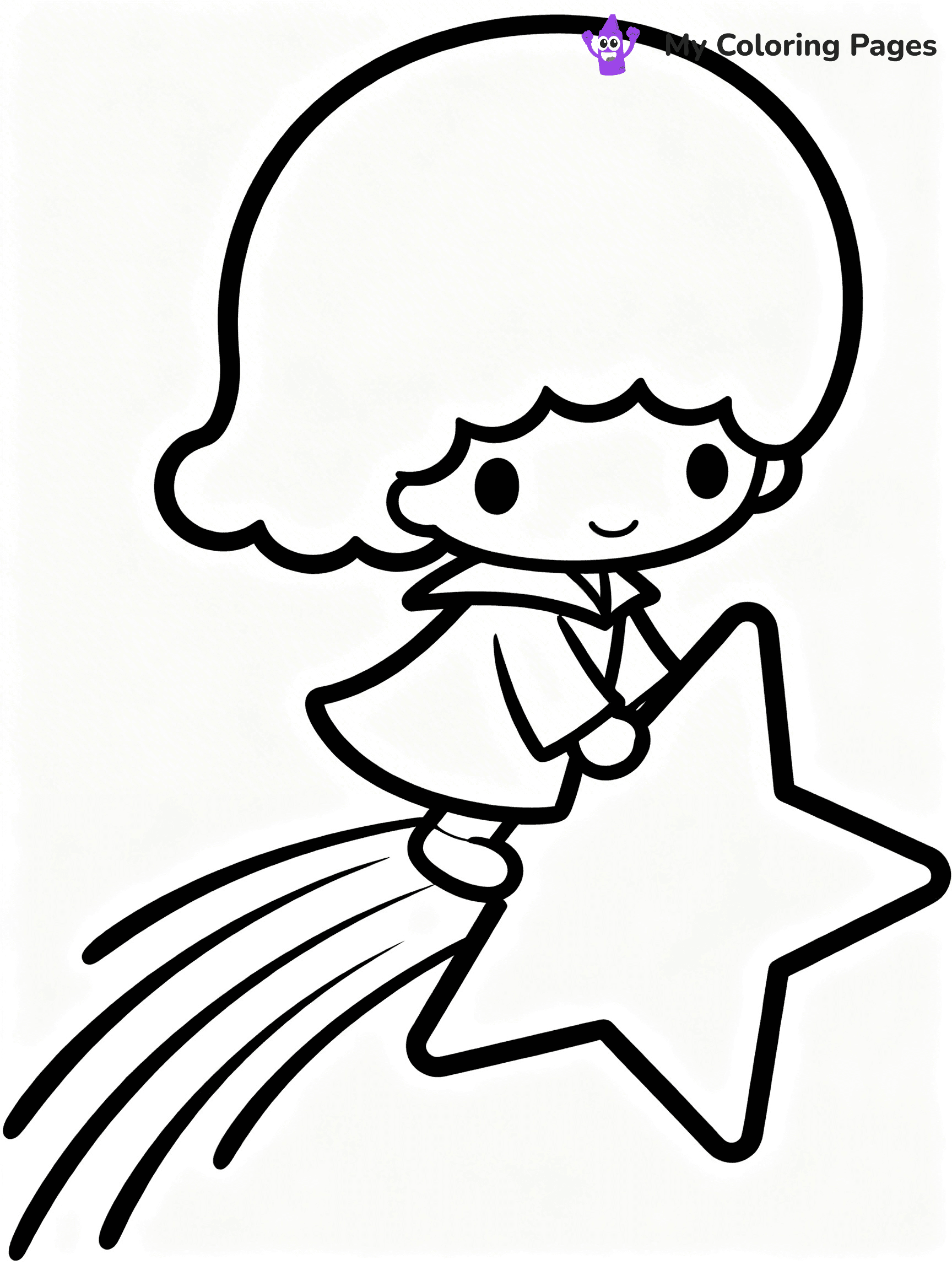 Little Twin Stars Coloring Pages - 16