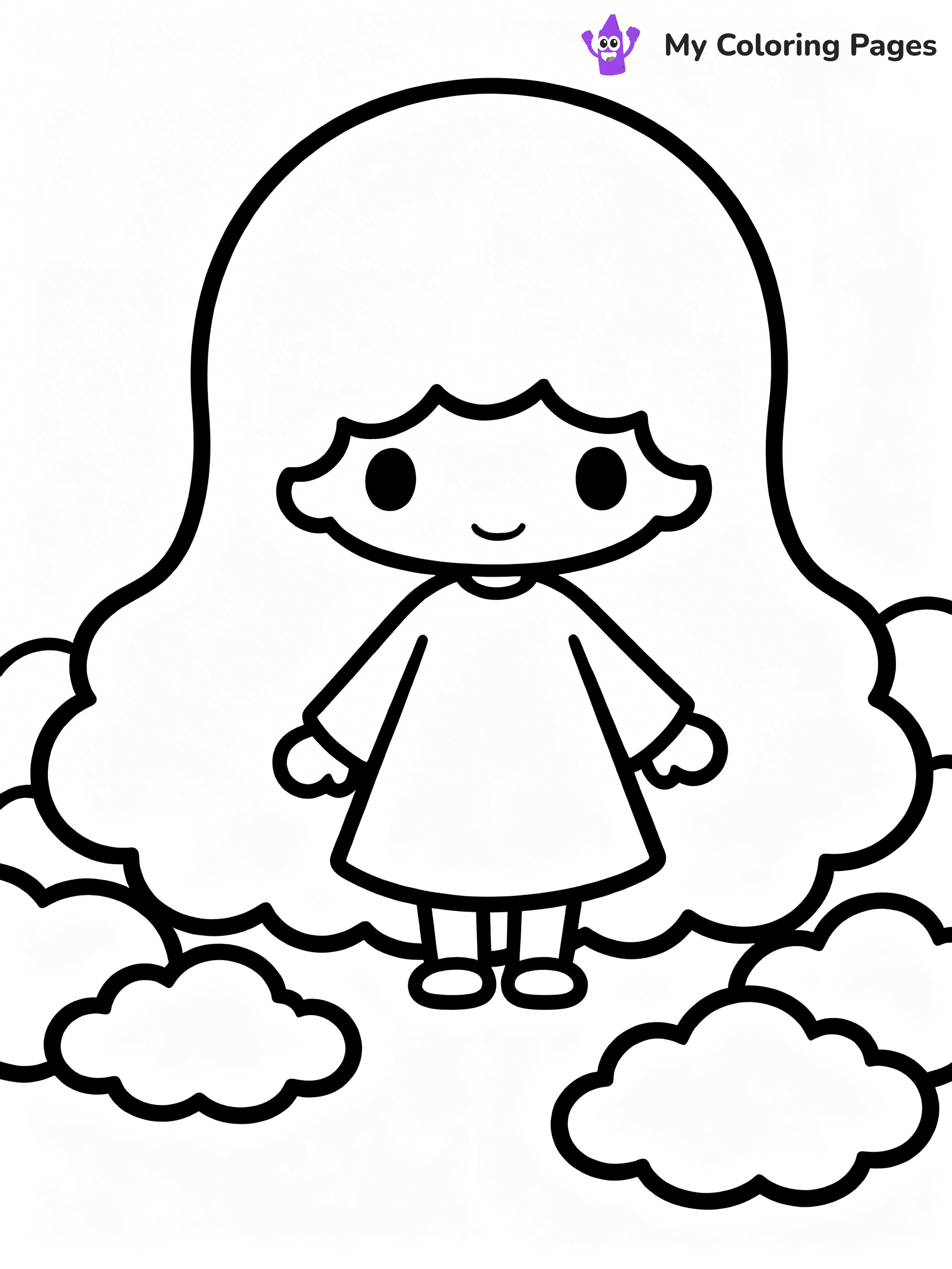 Little Twin Stars Coloring Pages - 12