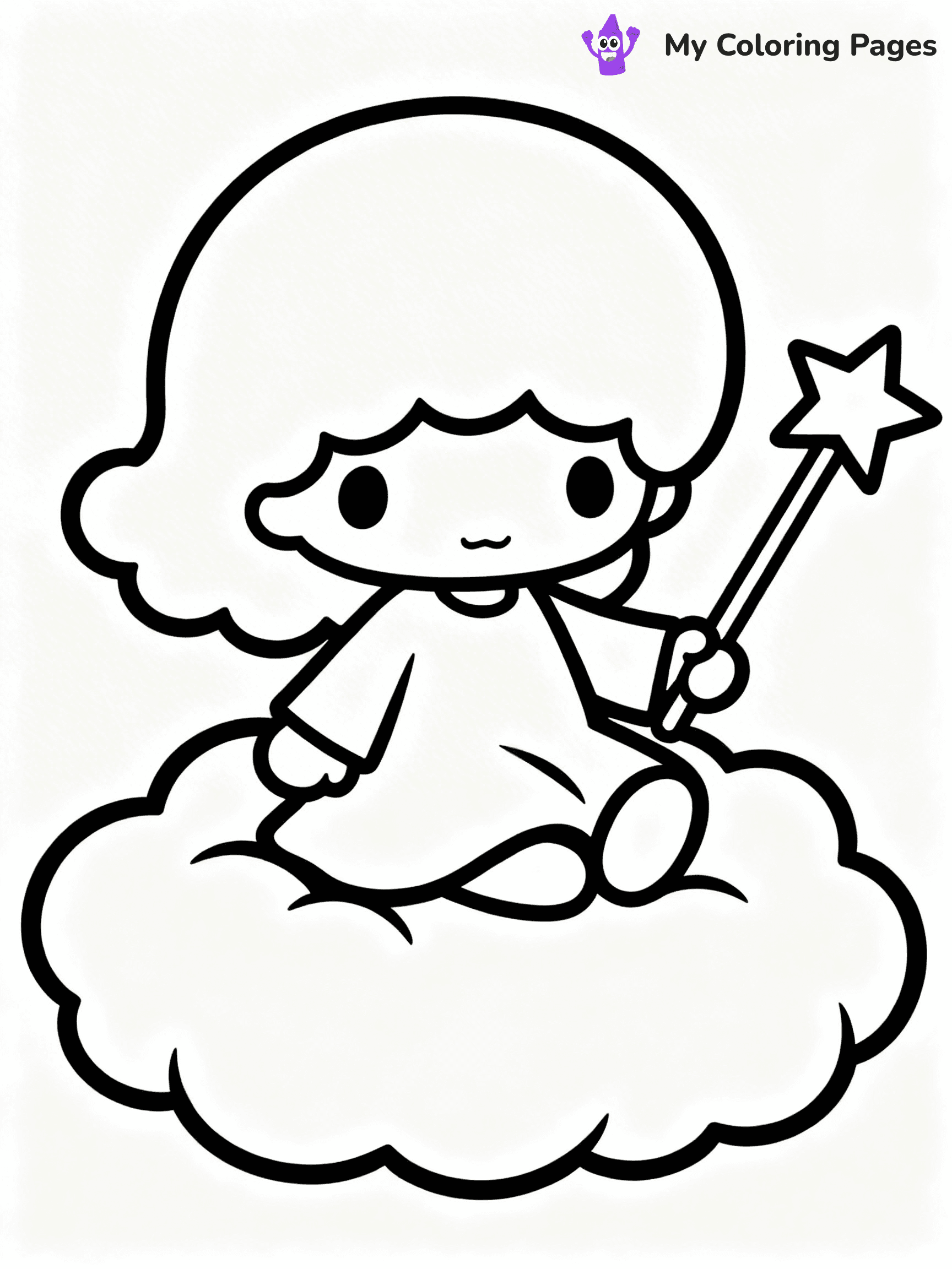 Little Twin Stars Coloring Pages - 9