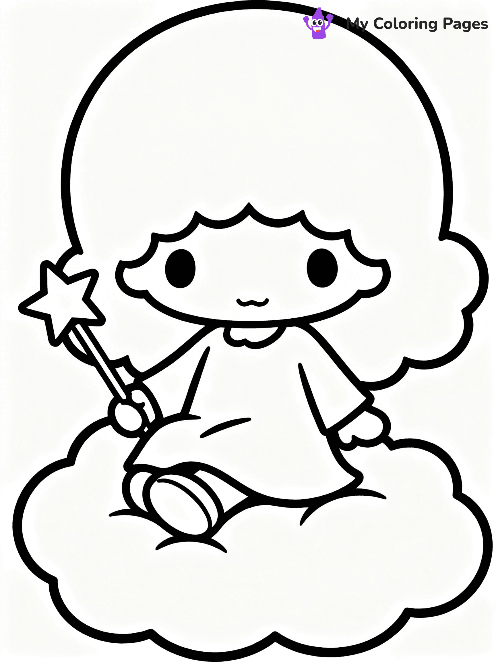 Little Twin Stars Coloring Pages - 8