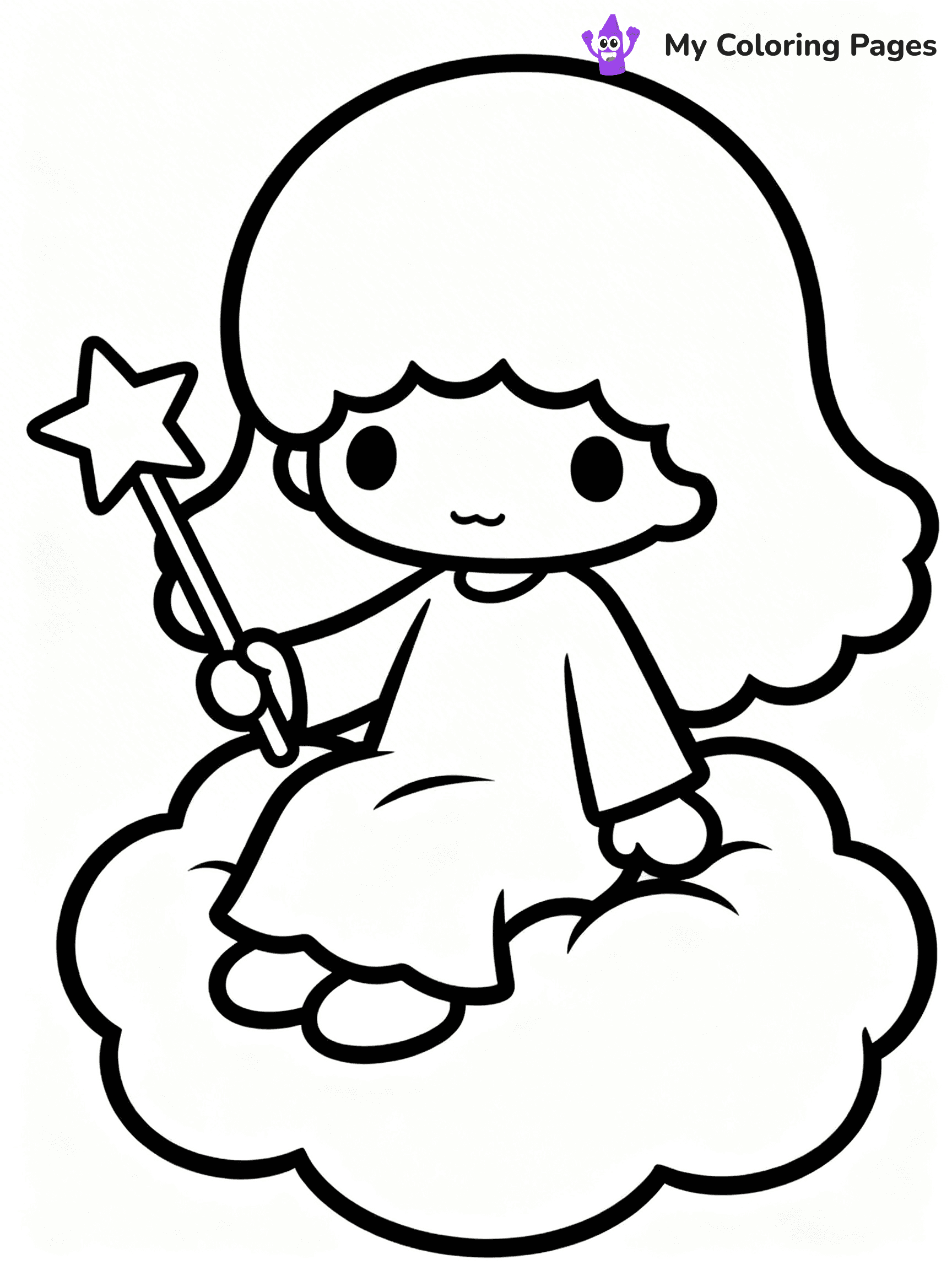 Little Twin Stars Coloring Pages - 7