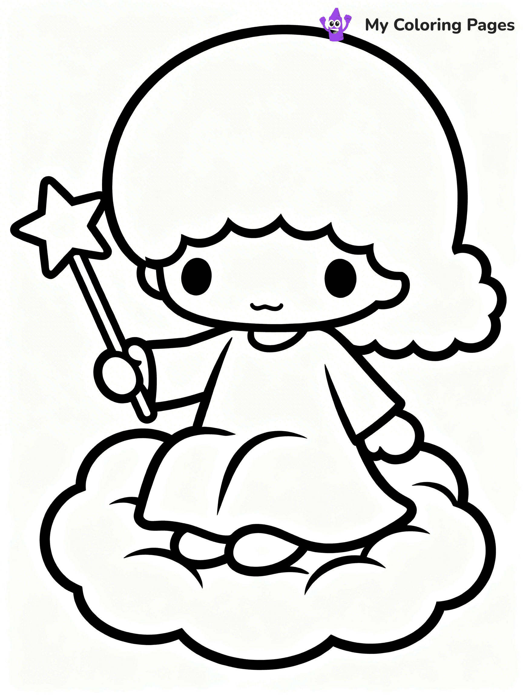 Little Twin Stars Coloring Pages - 6