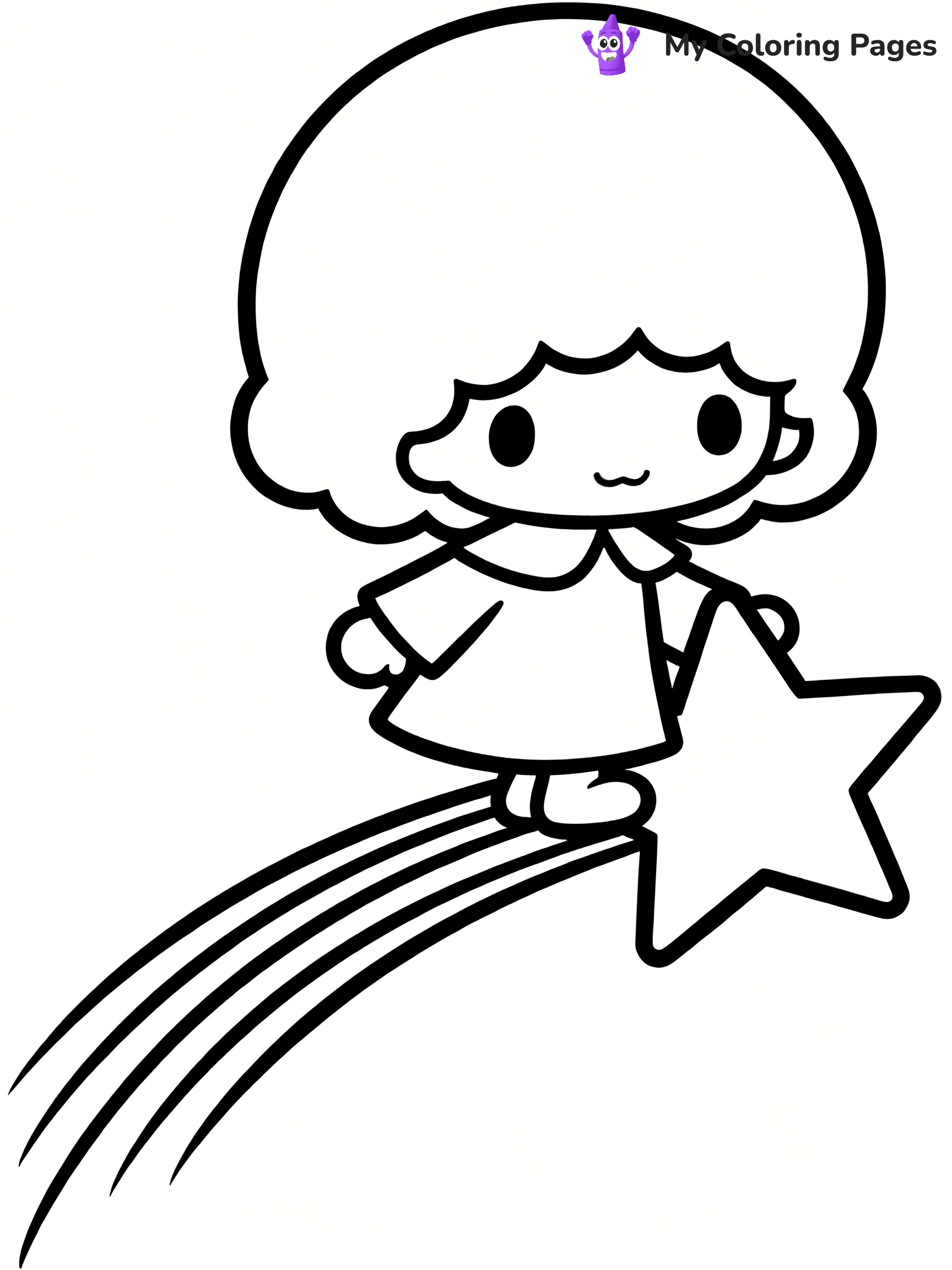 Little Twin Stars Coloring Pages - 2