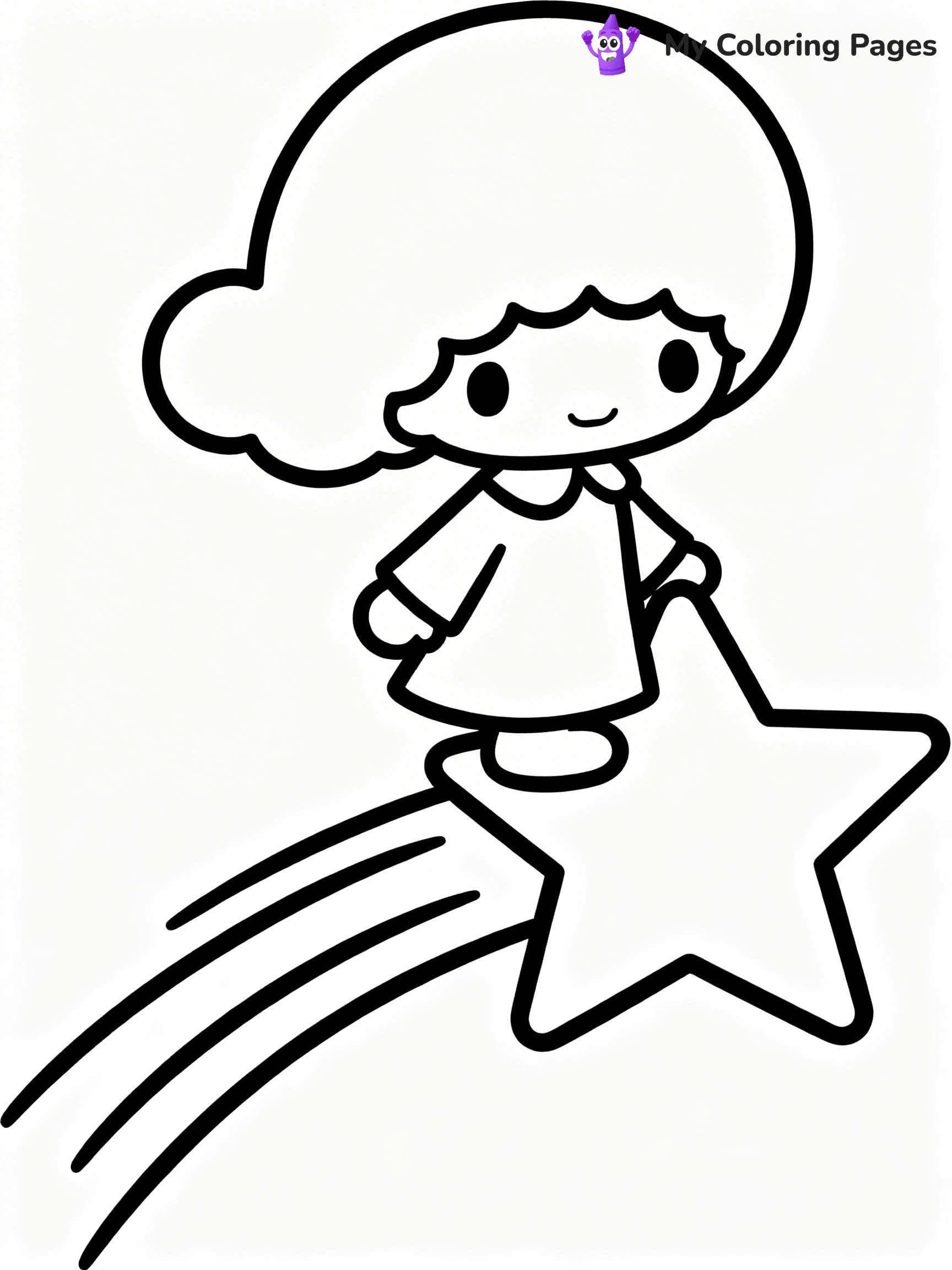 Little Twin Stars Coloring Pages - 1