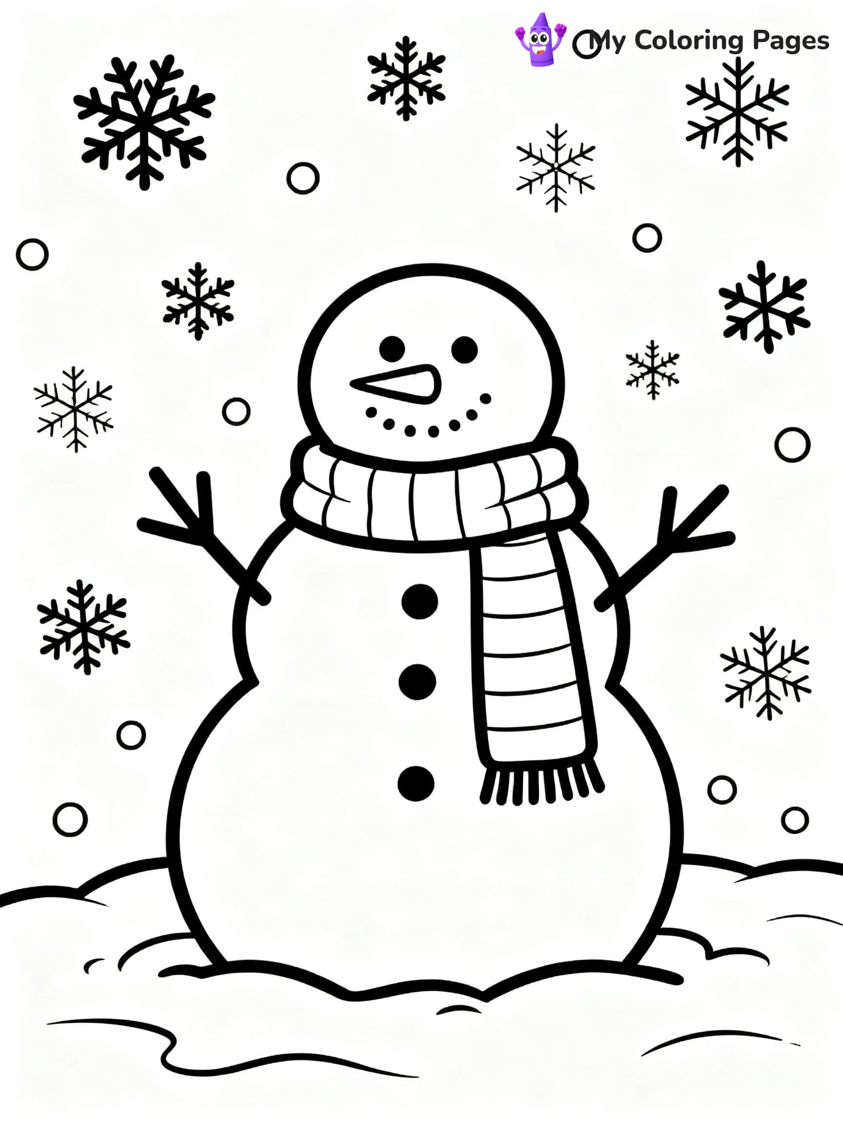 Cute December Coloring Pages - 21