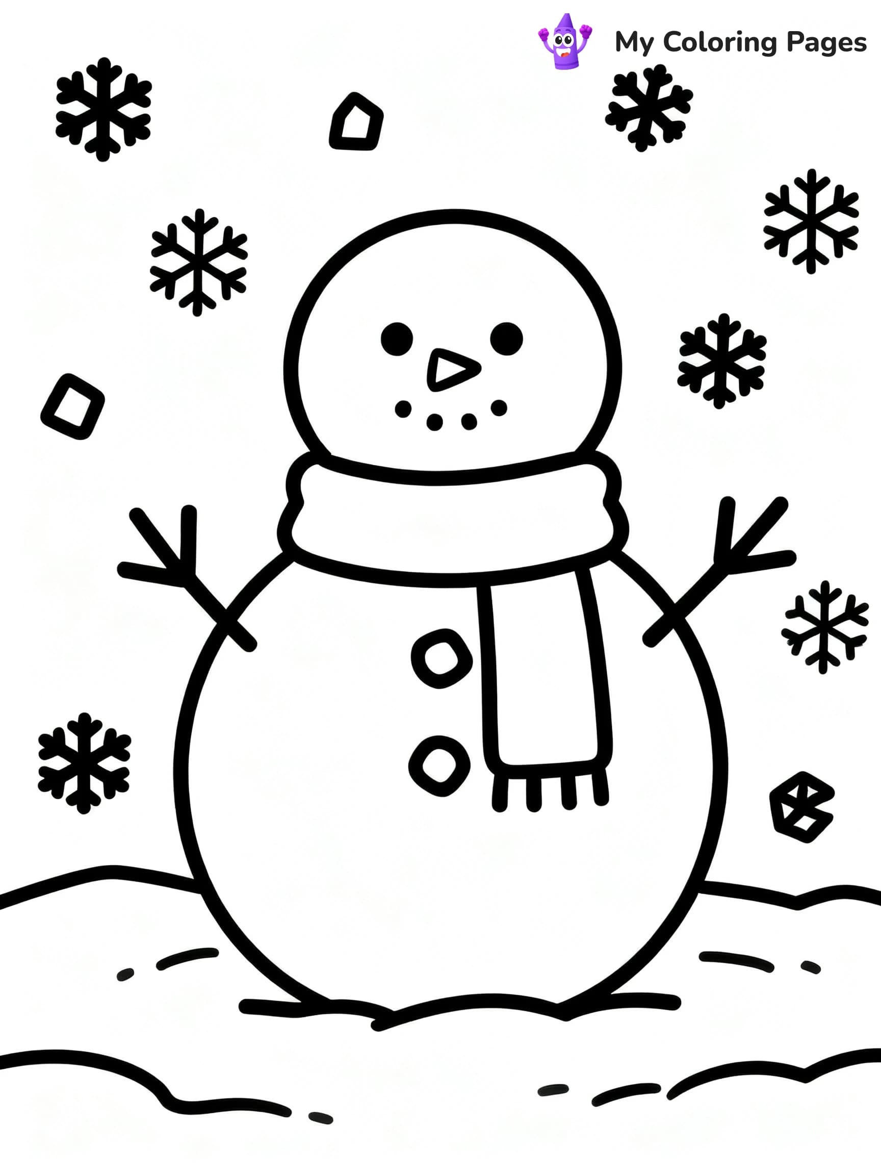 Cute December Coloring Pages - 20