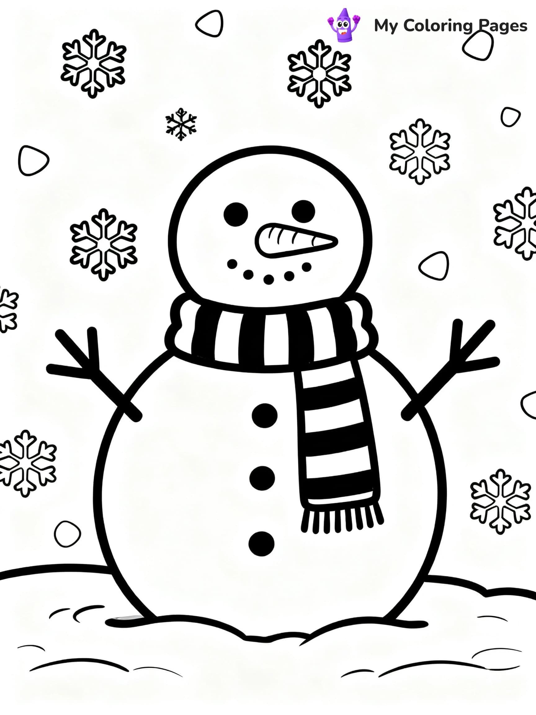Cute December Coloring Pages - 19