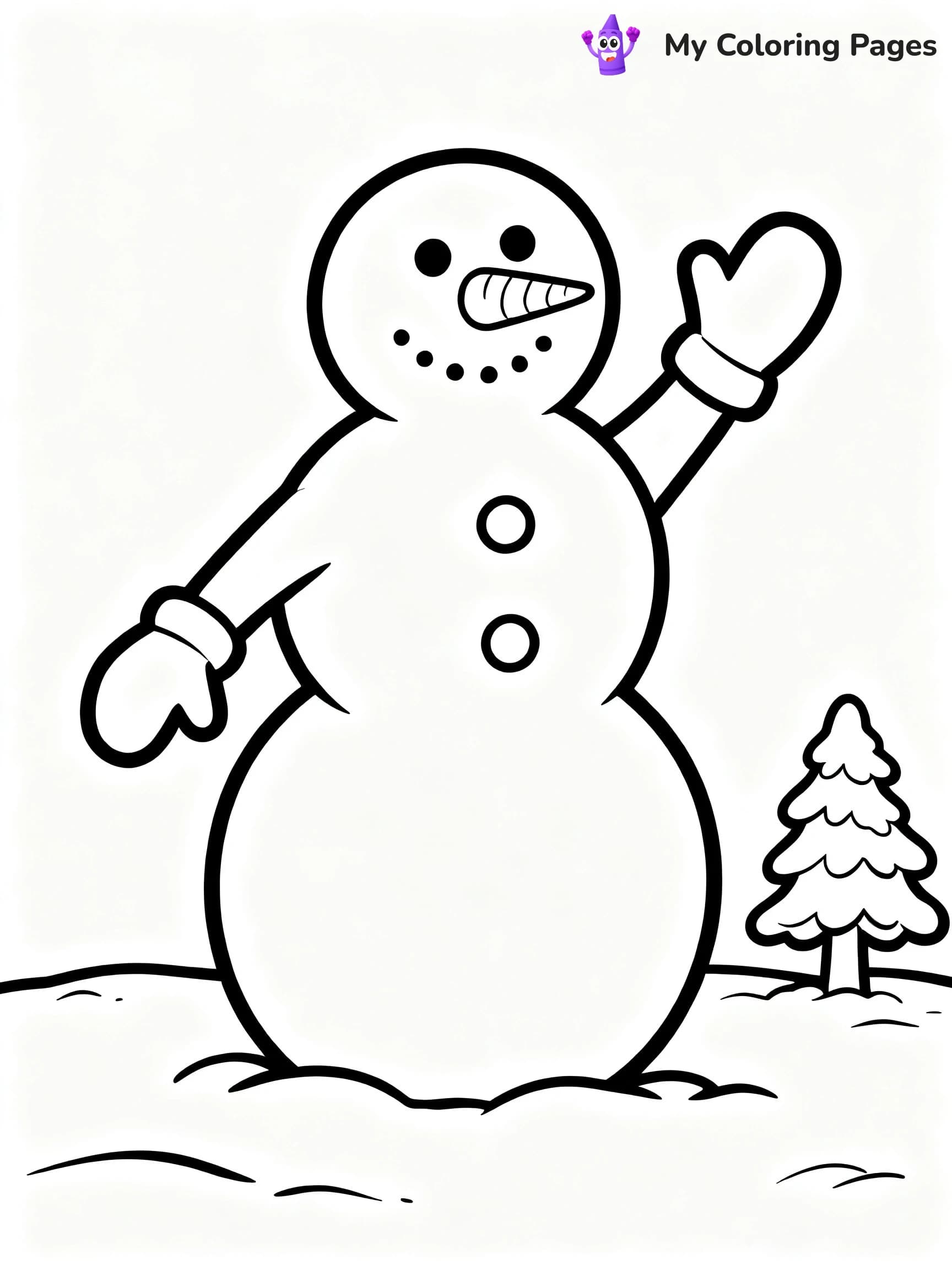 Cute December Coloring Pages - 2