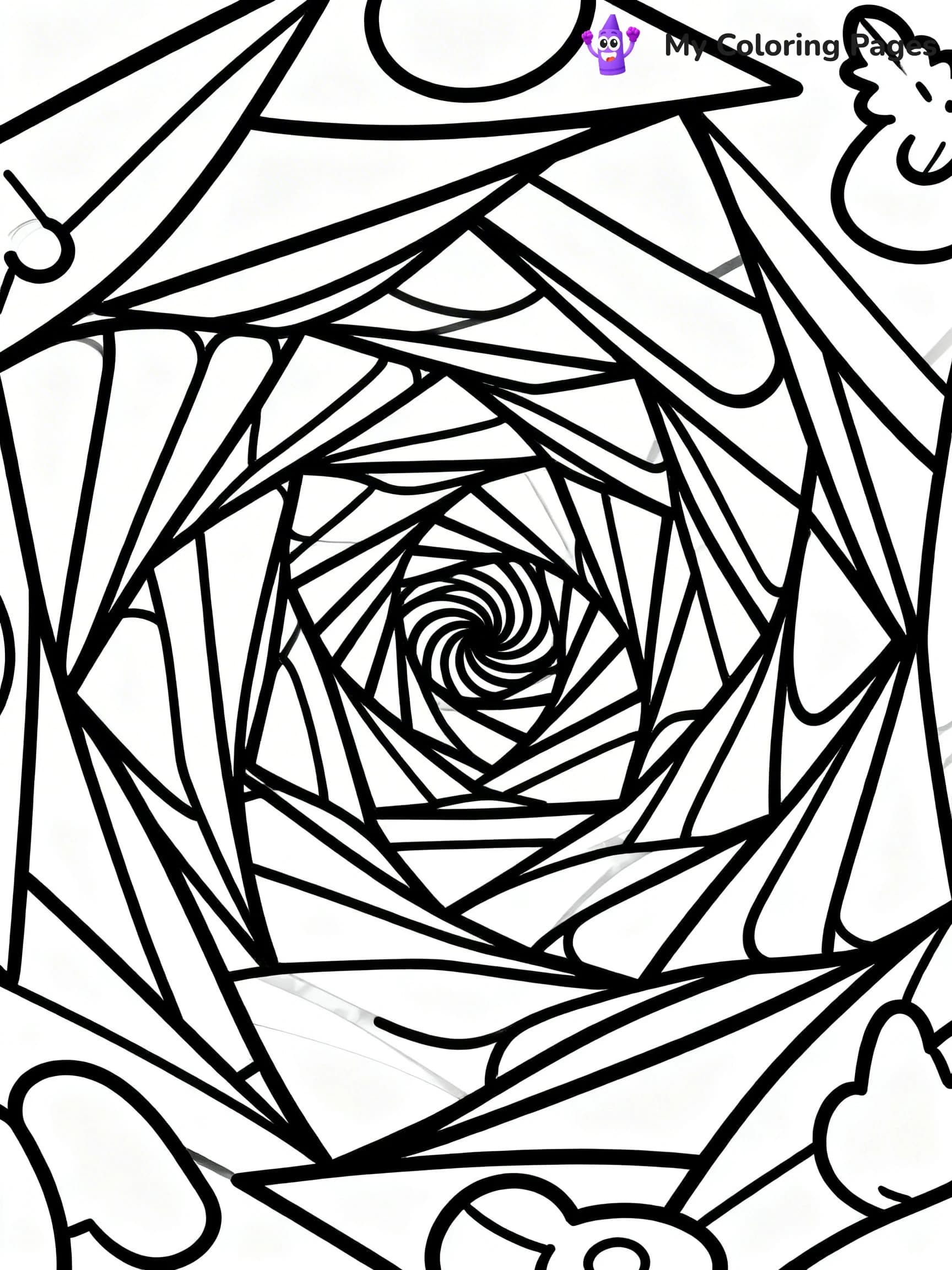 Easy Trippy Coloring Pages - 24