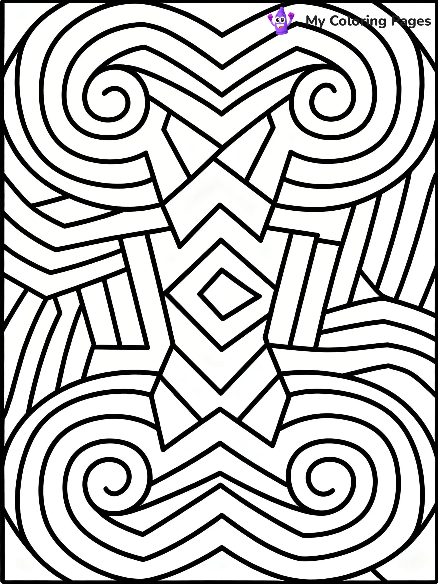 Easy Trippy Coloring Pages - 23