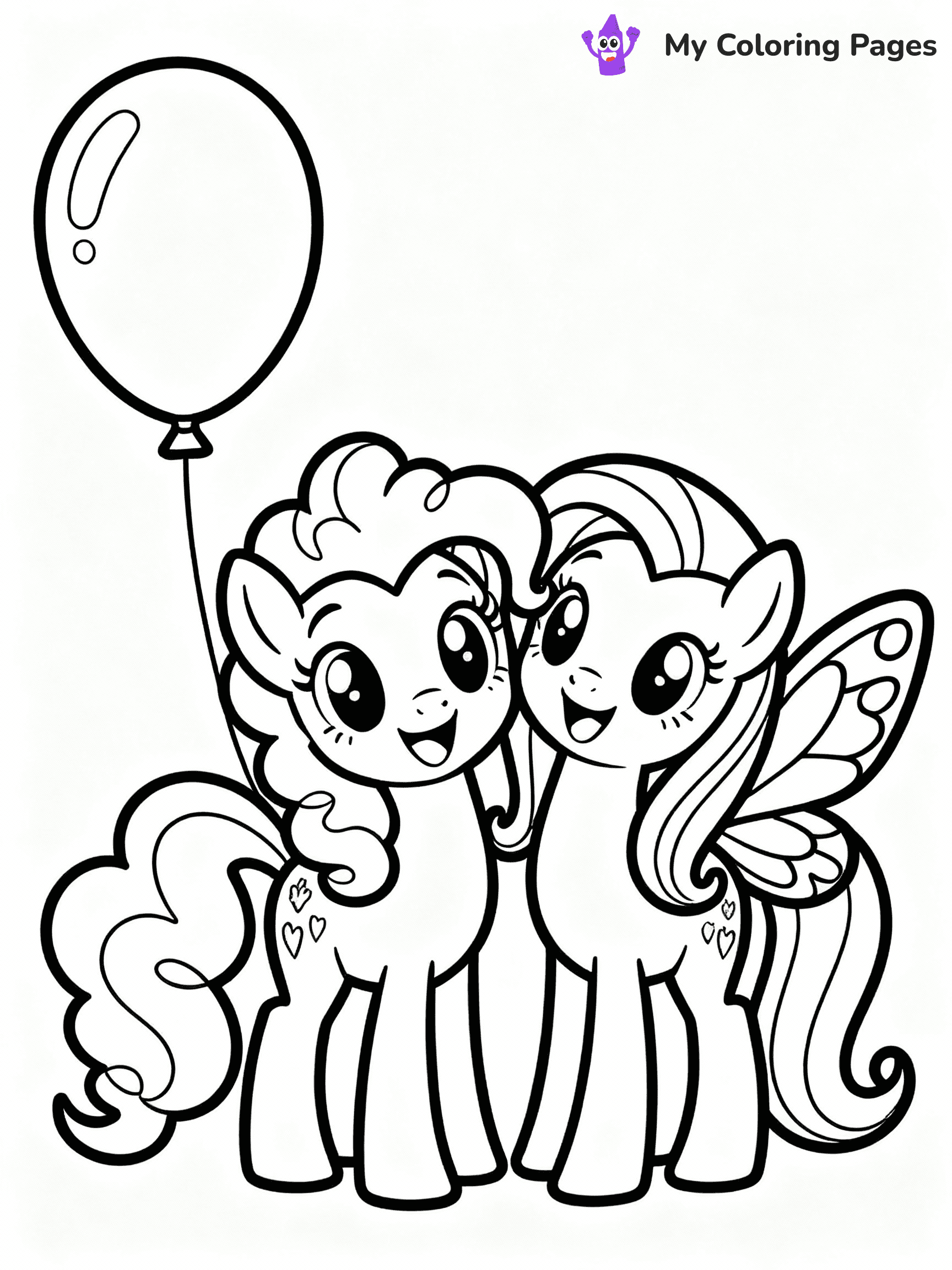 ⚠️ CRITICAL REQUIREMENT - ABSOLUTE BLACK AND WHITE ONLY ⚠️
This MUST be a BLACK AND WHITE line drawing ONLY. NO COLORS whatsoever.
- ONLY pure black lines (#000000) on pure white background (#FFFFFF)
- ABSOLUTELY NO colors, NO shading, NO gradients, NO grayscale
- If there are ANY colors in the output, the image is REJECTED
- This is a COLORING PAGE - meant to be COLORED IN by children
- The output must be UNCOLORED line art ready for coloring
⚠️ SUBJECT TO DRAW: Pinkie Pie & Fluttershy in My Little Pony style, Pinkie with balloons, Fluttershy with butterflies, smiling together
(REMEMBER: Output must be BLACK AND WHITE line art only, NOT colored!)
# COLORING PAGE: BLACK OUTLINES ONLY - WHITE BACKGROUND MANDATORY
Create a **coloring book page** using EXACTLY two values: black lines, white space.
## NON-NEGOTIABLE BINARY RULES
- **ONLY #000000 (black) and #FFFFFF (white)** - NO other values exist
- **EVERY PIXEL = BLACK OR WHITE** - no gray/shading/antialiasing
- **WHITE BACKGROUND MANDATORY** - entire canvas stays white
- **ALL SHAPES HOLLOW** - everything is empty outlines waiting to be colored
- **FORBIDDEN:** fills, shading, gradients, patterns, textures, colors
- **NO SOLID REGIONS** - if it's not a thin line, it's wrong
## Universal Line Standards
- Black outlines ONLY - thin, uniform weight
- Every shape completely empty inside
- Closed contours suitable for coloring
- Simple flat illustration - zero depth/3D/realism
- **Style:** Whimsical Doodle Art Alley - rounded, friendly outlines (unless specified)
## Everything = Outline Only
- Characters/animals: hollow shapes
- Objects/clothing: empty contours
- Backgrounds/scenery: line work only
- Natural elements: outlined forms
- Dark/night areas: don't exist (use outlined symbols)
- Textures/patterns: convert to simple lines
## The Test
Can a child color EVERY white space with crayons? If any area is pre-filled/shaded/gray or colored in, it FAILS. Every shape must be waiting to receive color.
**FINAL OUTPUT**: Binary coloring page. Black lines define shapes. White spaces ready for coloring. Nothing else exists. No exceptions. Print-ready.
⚠️ FINAL REMINDER: Draw the subject "Pinkie Pie & Fluttershy in My Little Pony style, Pinkie with balloons, Fluttershy with butterflies, smiling together" as BLACK AND WHITE line art. Zero colors in output.