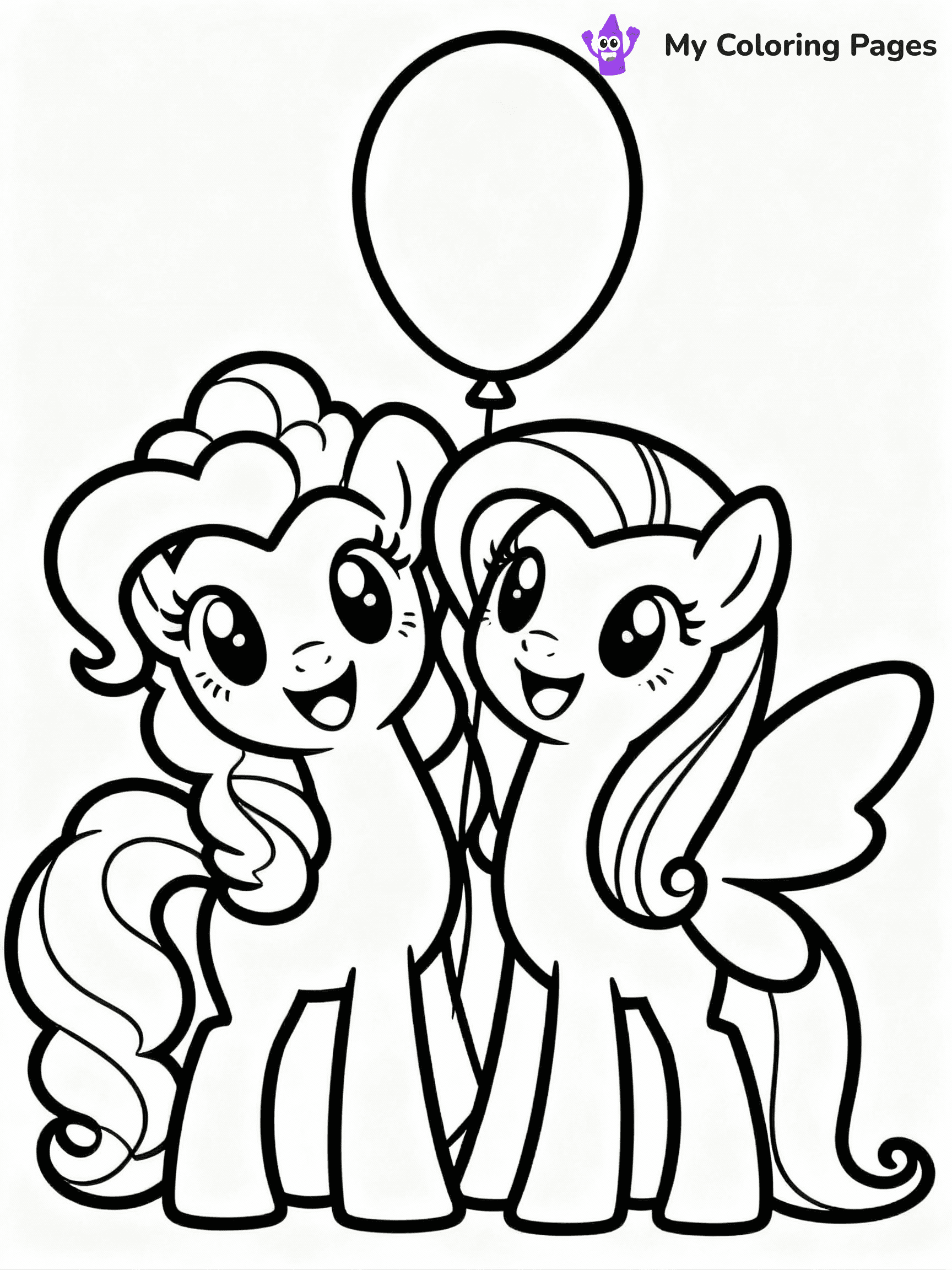 ⚠️ CRITICAL REQUIREMENT - ABSOLUTE BLACK AND WHITE ONLY ⚠️
This MUST be a BLACK AND WHITE line drawing ONLY. NO COLORS whatsoever.
- ONLY pure black lines (#000000) on pure white background (#FFFFFF)
- ABSOLUTELY NO colors, NO shading, NO gradients, NO grayscale
- If there are ANY colors in the output, the image is REJECTED
- This is a COLORING PAGE - meant to be COLORED IN by children
- The output must be UNCOLORED line art ready for coloring
⚠️ SUBJECT TO DRAW: Pinkie Pie & Fluttershy in My Little Pony style, Pinkie with balloons, Fluttershy with butterflies, smiling together
(REMEMBER: Output must be BLACK AND WHITE line art only, NOT colored!)
# COLORING PAGE: BLACK OUTLINES ONLY - WHITE BACKGROUND MANDATORY
Create a **coloring book page** using EXACTLY two values: black lines, white space.
## NON-NEGOTIABLE BINARY RULES
- **ONLY #000000 (black) and #FFFFFF (white)** - NO other values exist
- **EVERY PIXEL = BLACK OR WHITE** - no gray/shading/antialiasing
- **WHITE BACKGROUND MANDATORY** - entire canvas stays white
- **ALL SHAPES HOLLOW** - everything is empty outlines waiting to be colored
- **FORBIDDEN:** fills, shading, gradients, patterns, textures, colors
- **NO SOLID REGIONS** - if it's not a thin line, it's wrong
## Universal Line Standards
- Black outlines ONLY - thin, uniform weight
- Every shape completely empty inside
- Closed contours suitable for coloring
- Simple flat illustration - zero depth/3D/realism
- **Style:** Whimsical Doodle Art Alley - rounded, friendly outlines (unless specified)
## Everything = Outline Only
- Characters/animals: hollow shapes
- Objects/clothing: empty contours
- Backgrounds/scenery: line work only
- Natural elements: outlined forms
- Dark/night areas: don't exist (use outlined symbols)
- Textures/patterns: convert to simple lines
## The Test
Can a child color EVERY white space with crayons? If any area is pre-filled/shaded/gray or colored in, it FAILS. Every shape must be waiting to receive color.
**FINAL OUTPUT**: Binary coloring page. Black lines define shapes. White spaces ready for coloring. Nothing else exists. No exceptions. Print-ready.
⚠️ FINAL REMINDER: Draw the subject "Pinkie Pie & Fluttershy in My Little Pony style, Pinkie with balloons, Fluttershy with butterflies, smiling together" as BLACK AND WHITE line art. Zero colors in output.