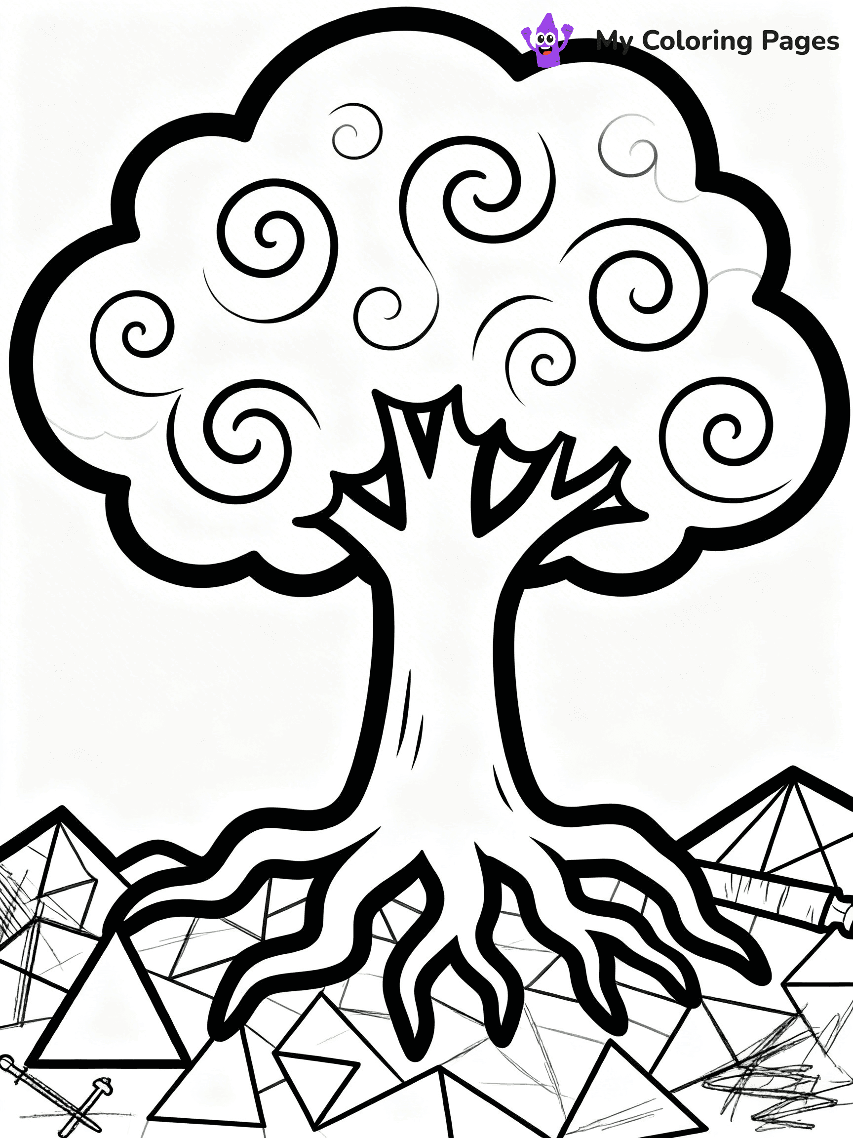 Tree Without Leaves Coloring Pages - 22