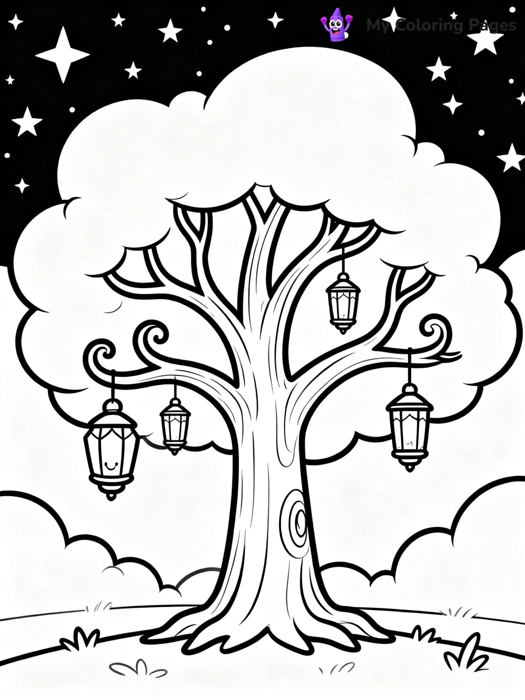 Tree Without Leaves Coloring Pages - 21