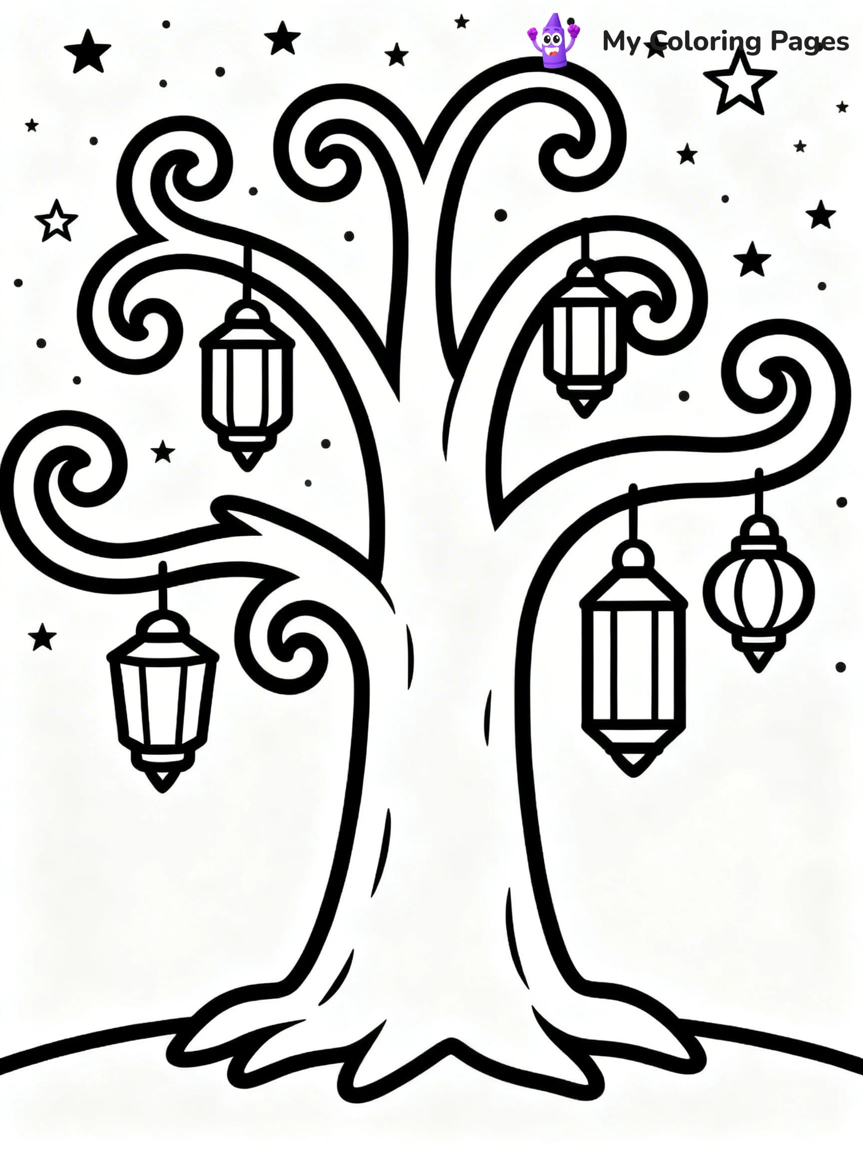 Tree Without Leaves Coloring Pages - 20