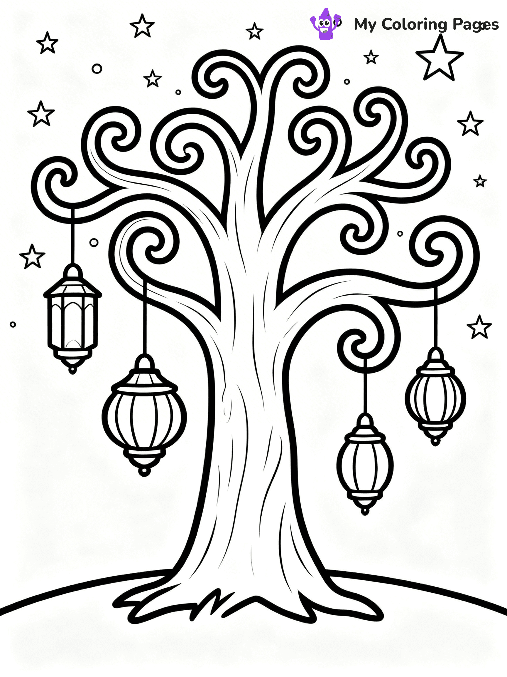 Tree Without Leaves Coloring Pages - 18