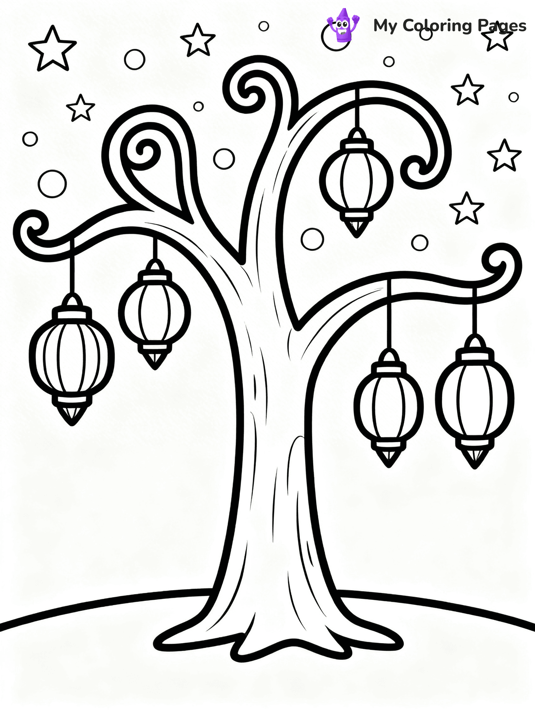 Tree Without Leaves Coloring Pages - 17