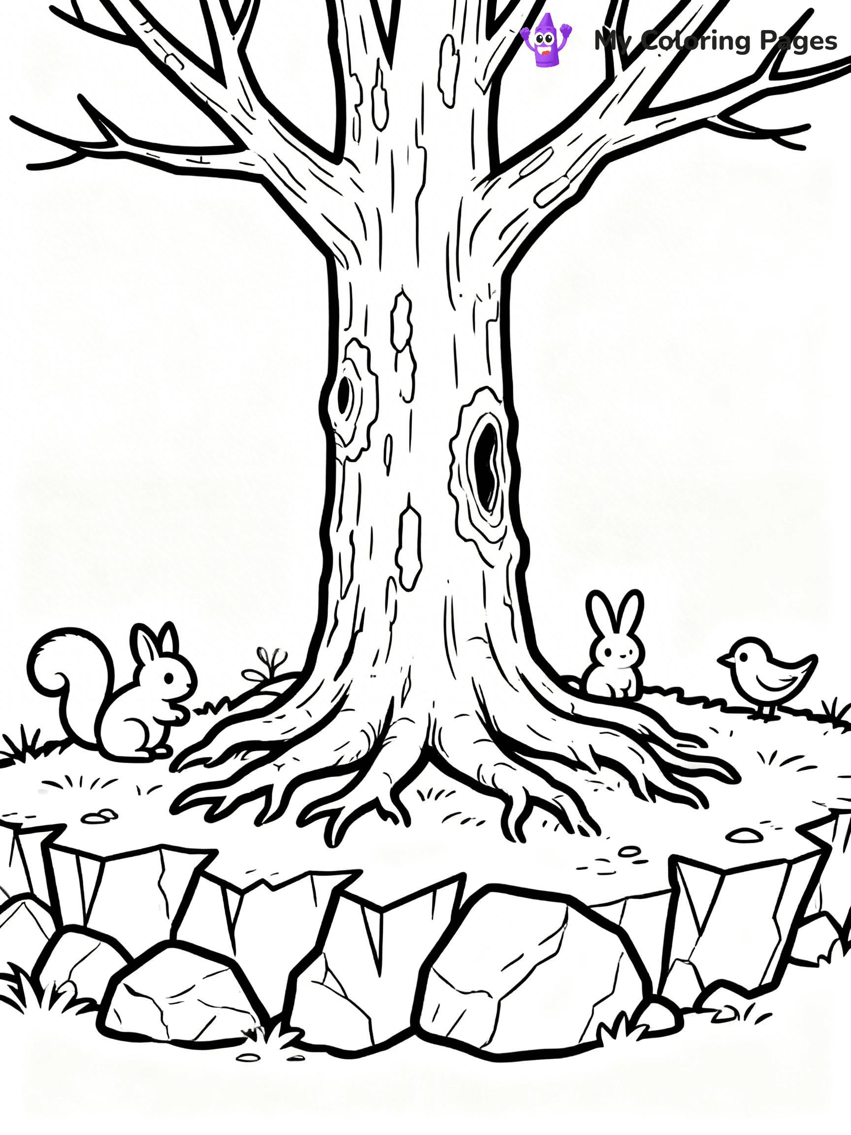 Tree Without Leaves Coloring Pages - 12