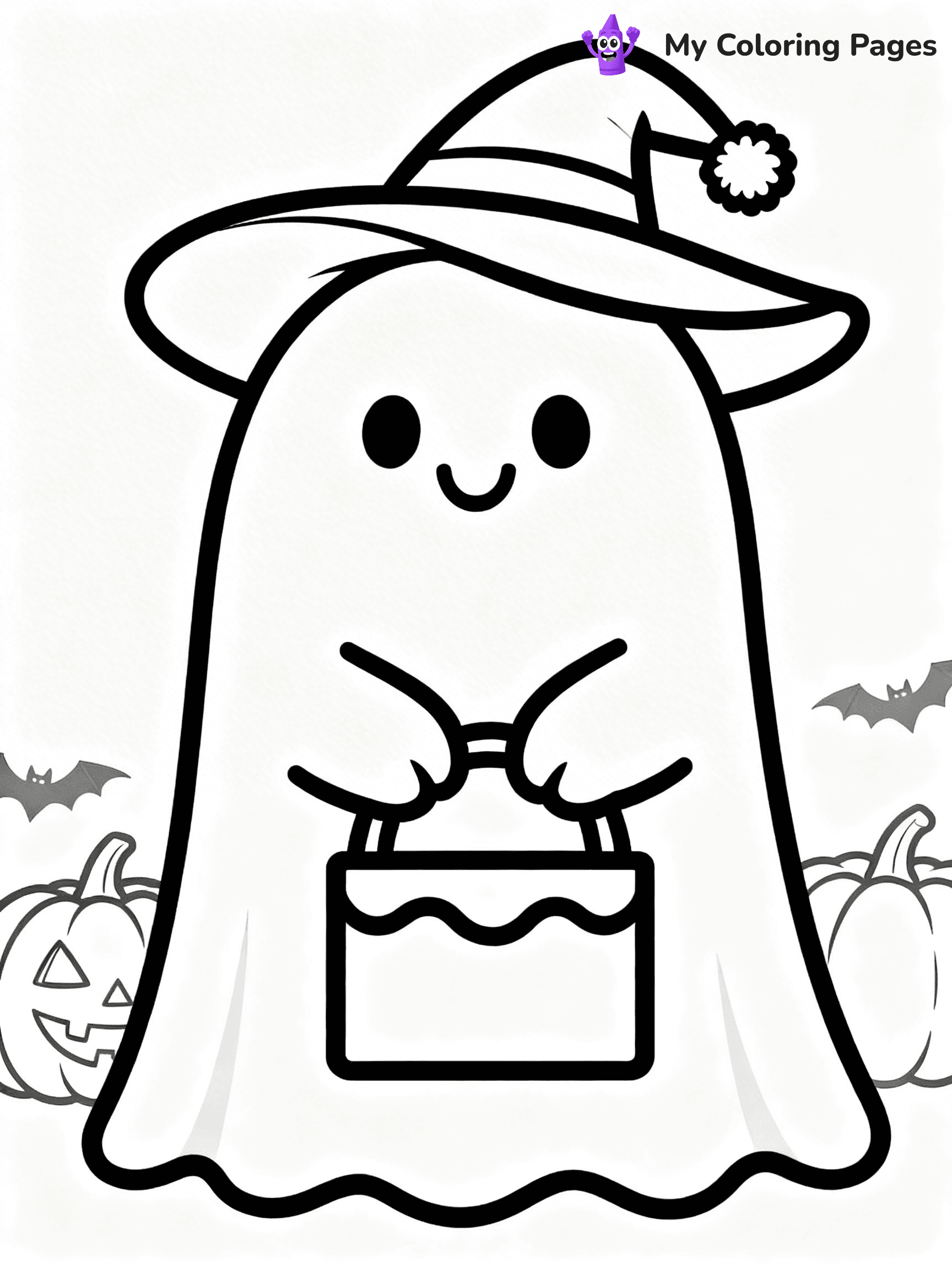 Ghost Coloring Pages - 37