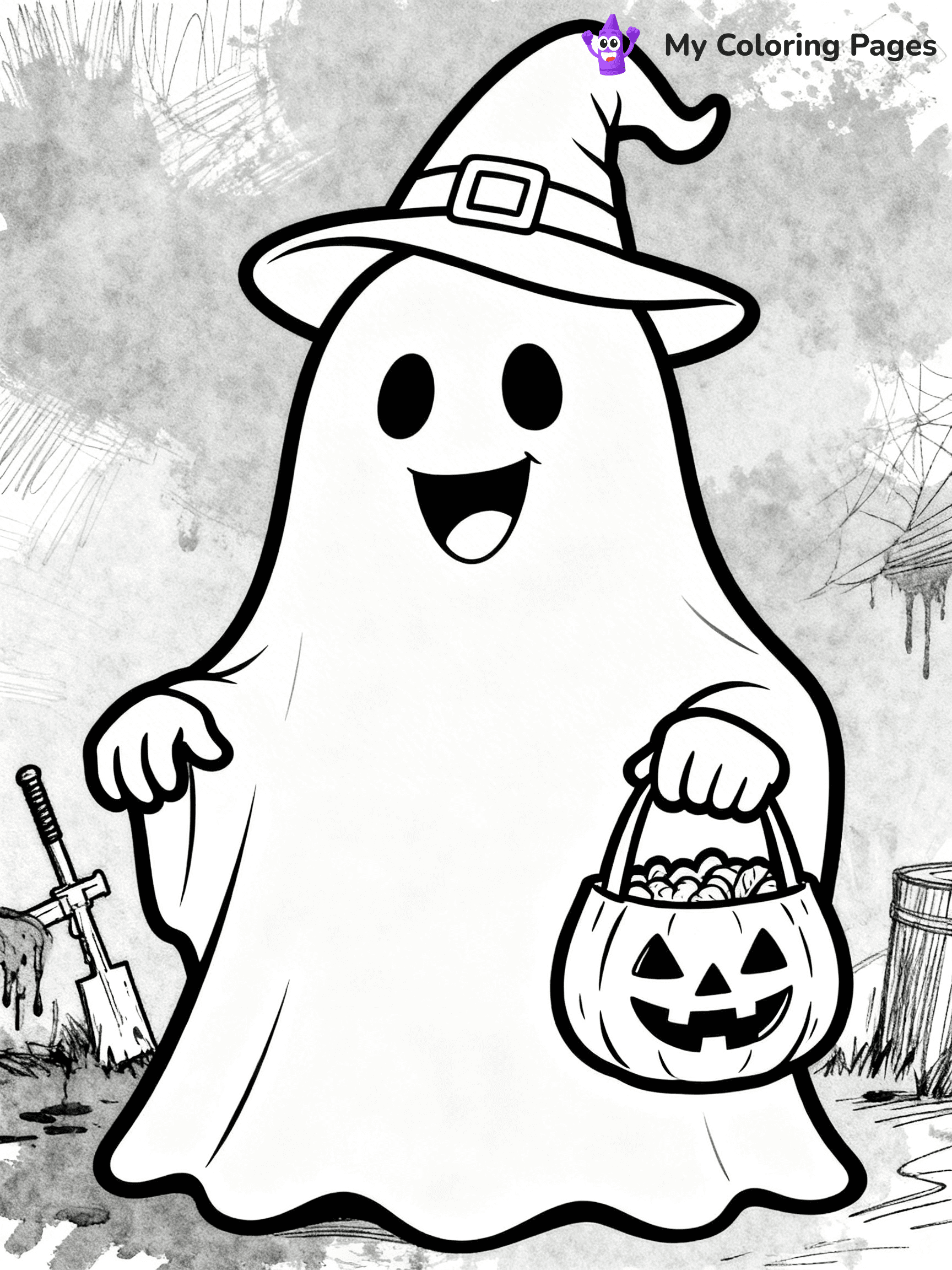 Ghost Coloring Pages - 35
